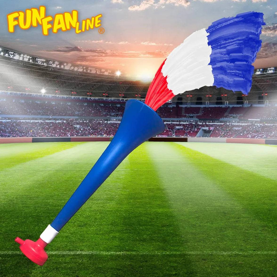 Pack 3 Vuvuzelas de Plástico Resistente 120 DB para Fútbol y Eventos Deportivos