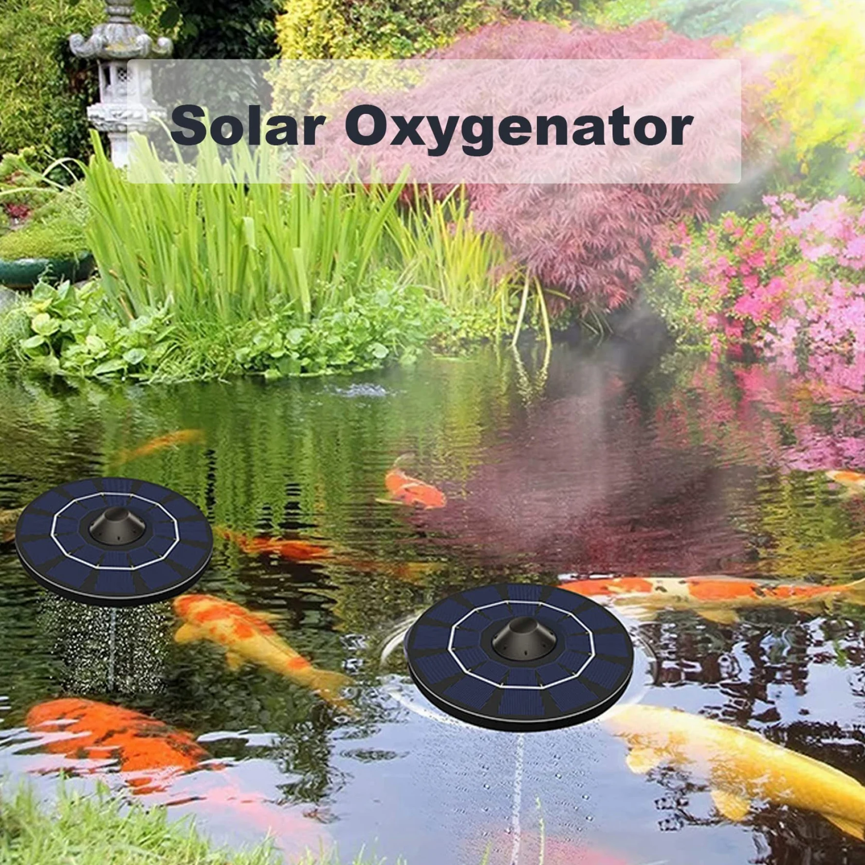 Bomba De Aireador De Estanque Solar Aireador De Estanque Flotante Solar Al Aire Libre Oxigenador De Tanque De Peces Bomba De Aire De Para Suministro De Oxigenador Flotante