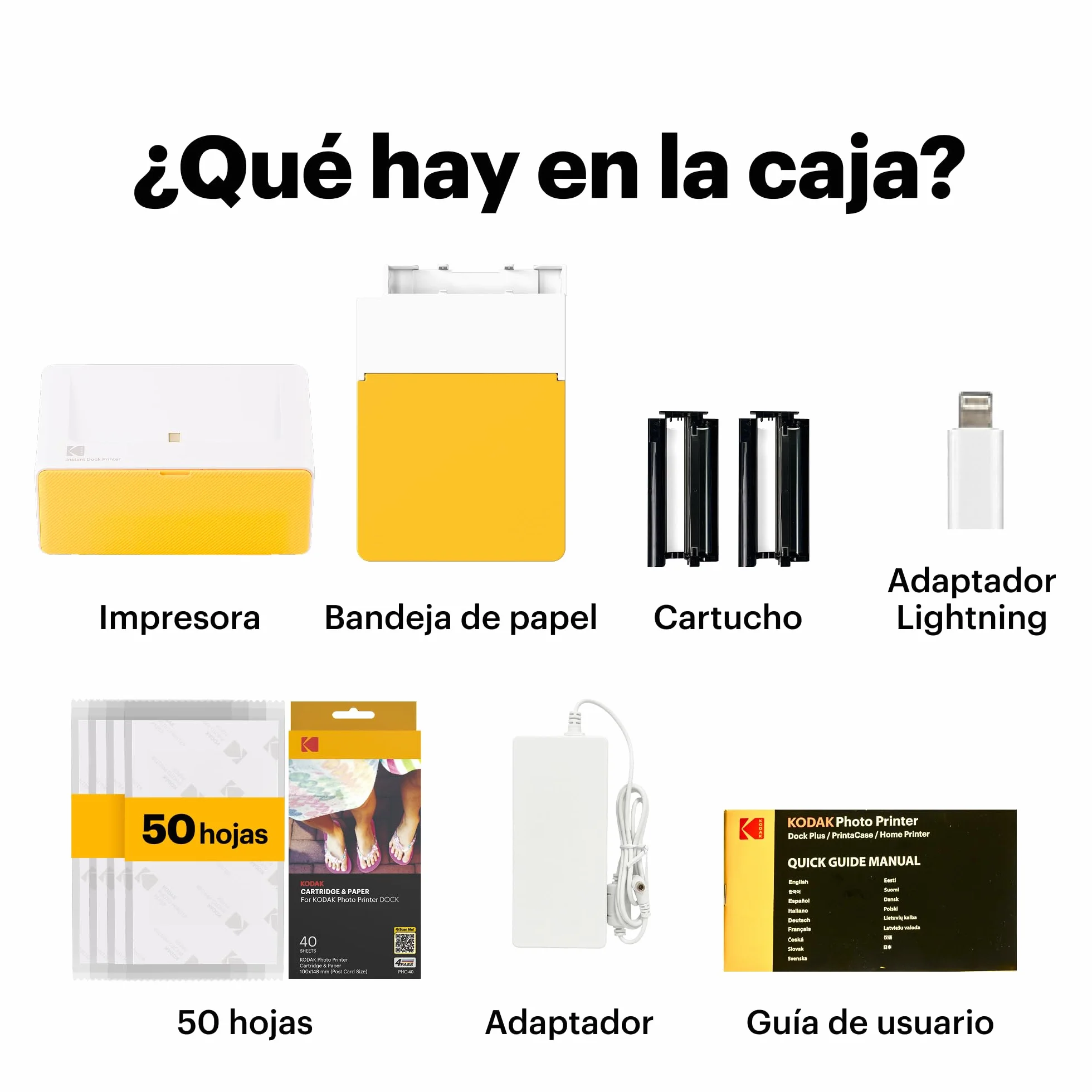 KODAK Dock Plus 4PASS Impresora de Fotos Instantánea 10x15cm 40 Hojas