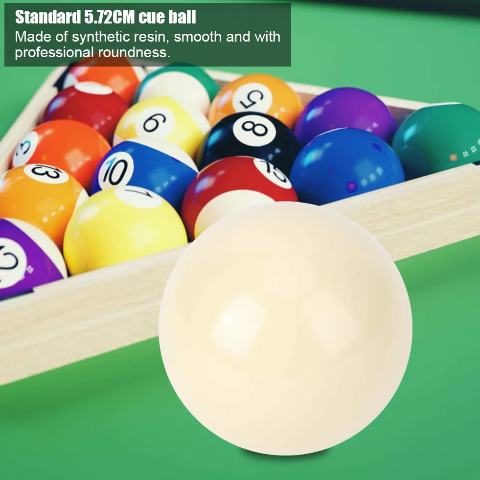 Alomejor Bolas de Billar Blancas 2 uds. 5.72CM Entrenamiento Estándar