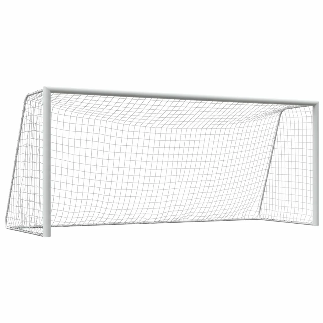 Juego de Red para Portería de Fútbol-7 6x2x1x1.50 m Blanco 2 Unidades