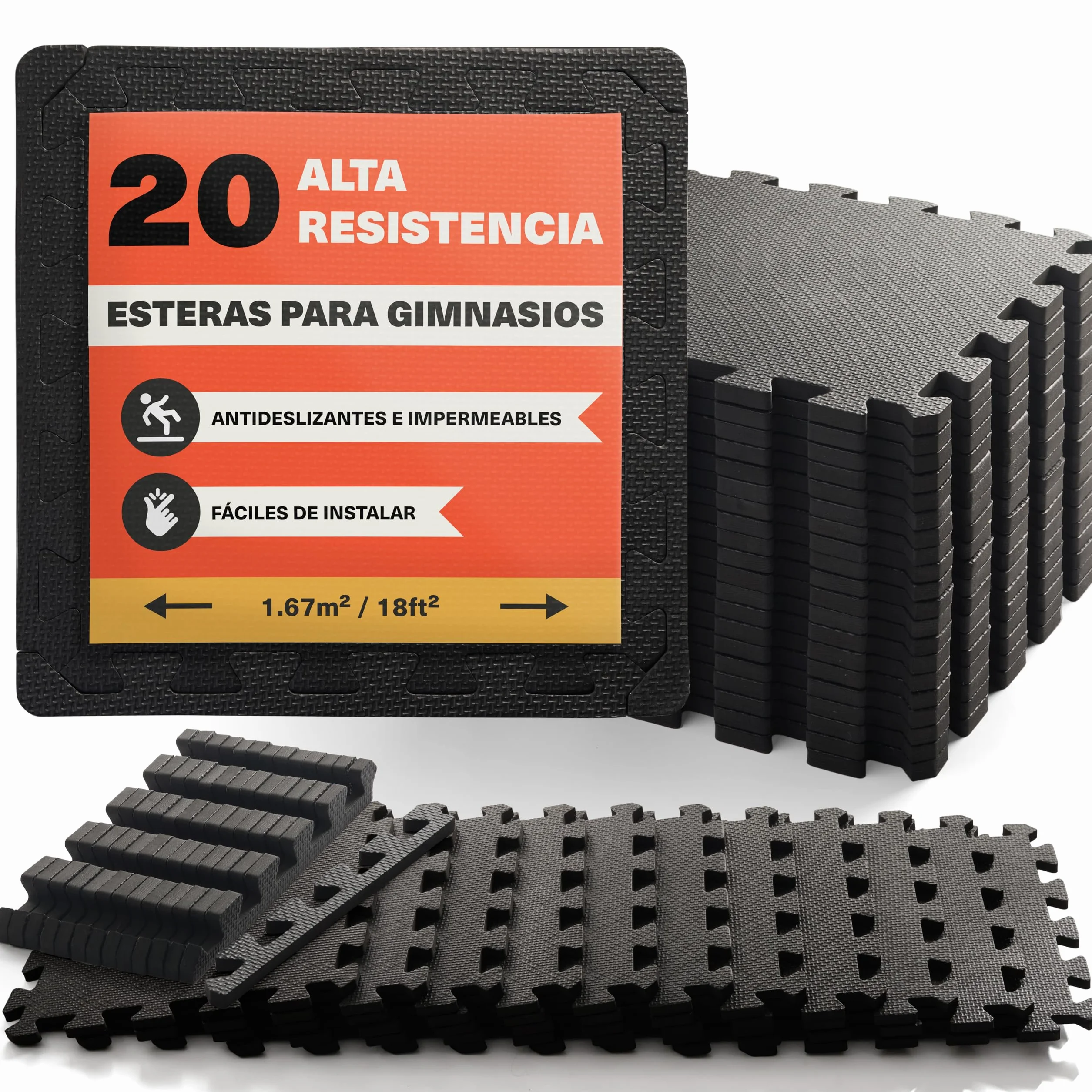 MATANA Suelo de Gimnasio Interconectable Goma Eva Yoga Pilates Goma Espuma Duradera