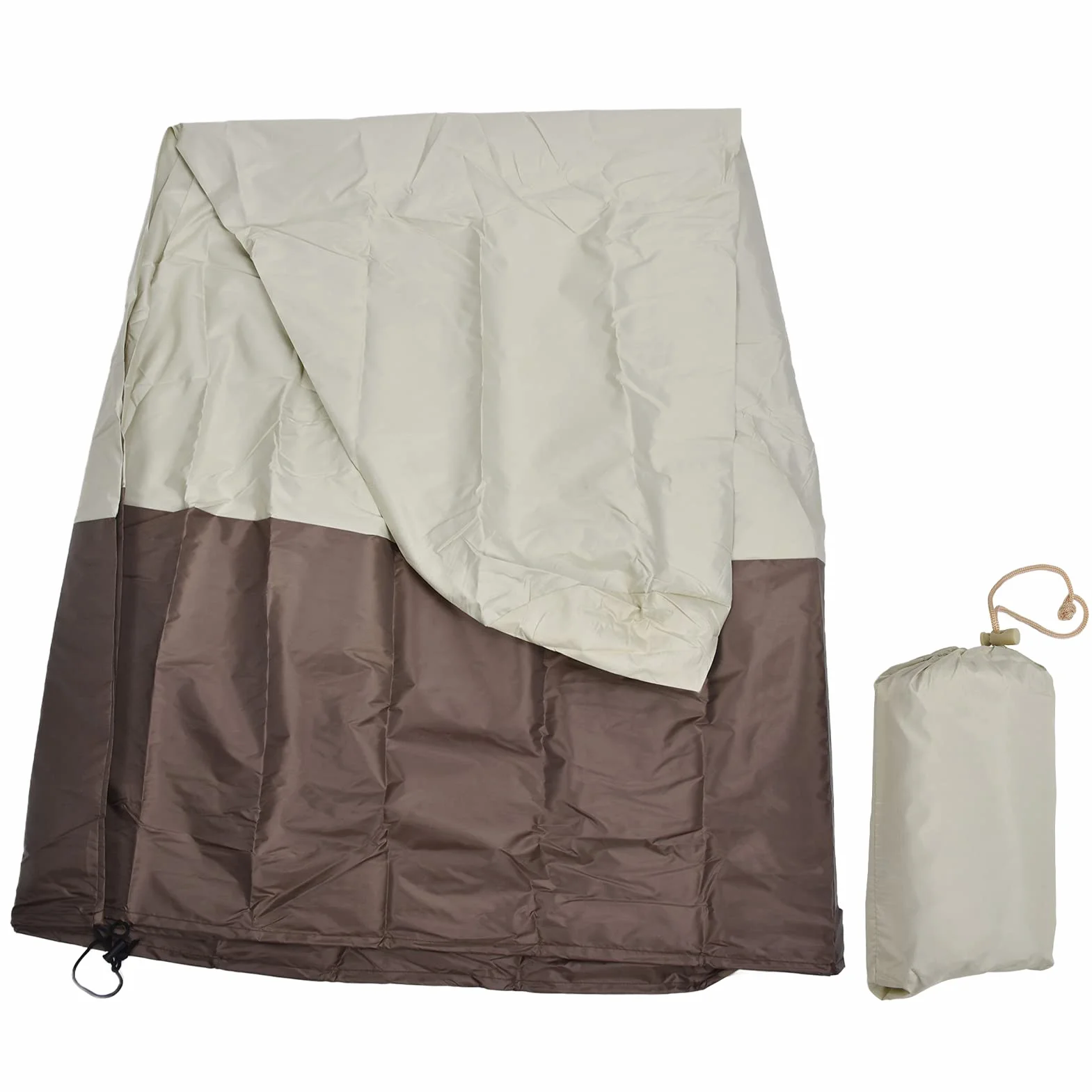 Cubierta Impermeable para Fuente de Jardín, Tela Oxford 210D Cubierta Impermeable Duradera para Fuente de Exterior 173x122cm para Invierno para Fuentes de(Coincidencia de color de café de arroz)