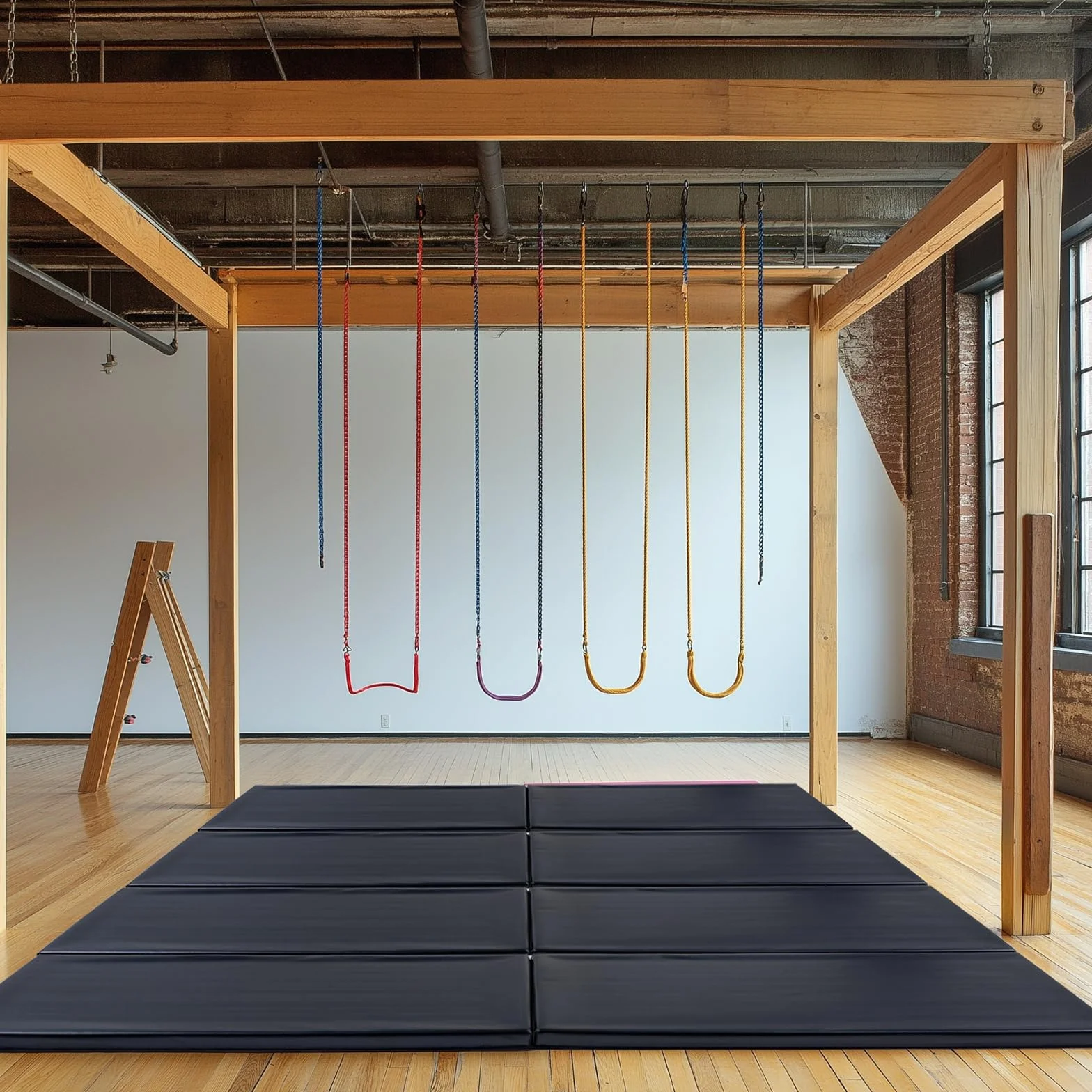 VEVOR Acolchado de Pared para Gimnasio, Espuma de Alta Densidad 50 mm, Impermeable, 1500 x 500 x 50 mm, Negro