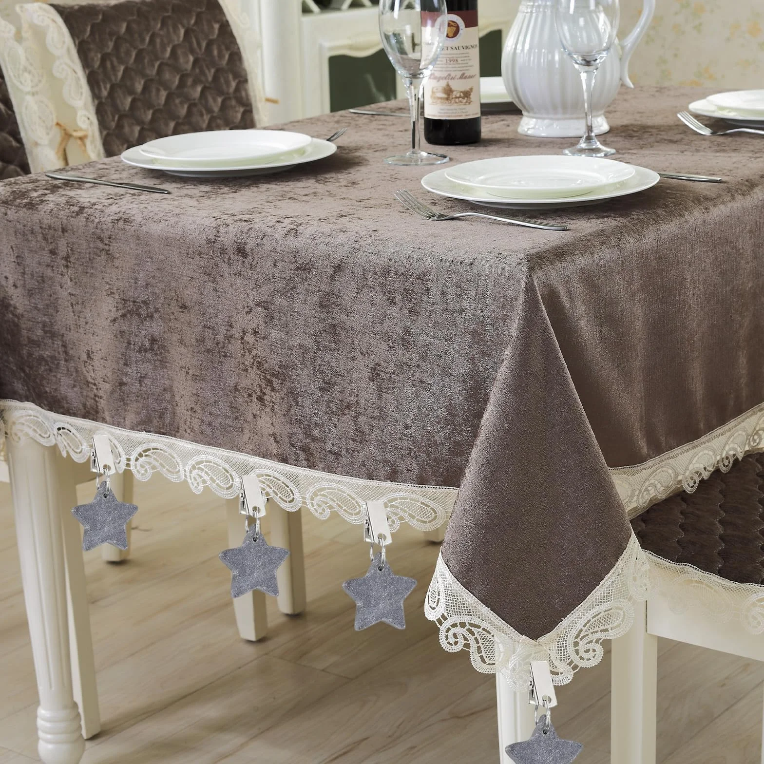 Pesos para Manteles, Pinzas Mantel Mármol, Pesas para Manteles en Perchas con Pinzas, para Mesas Decorativas, de Exterior, de Picnic, para Cenas Familiares