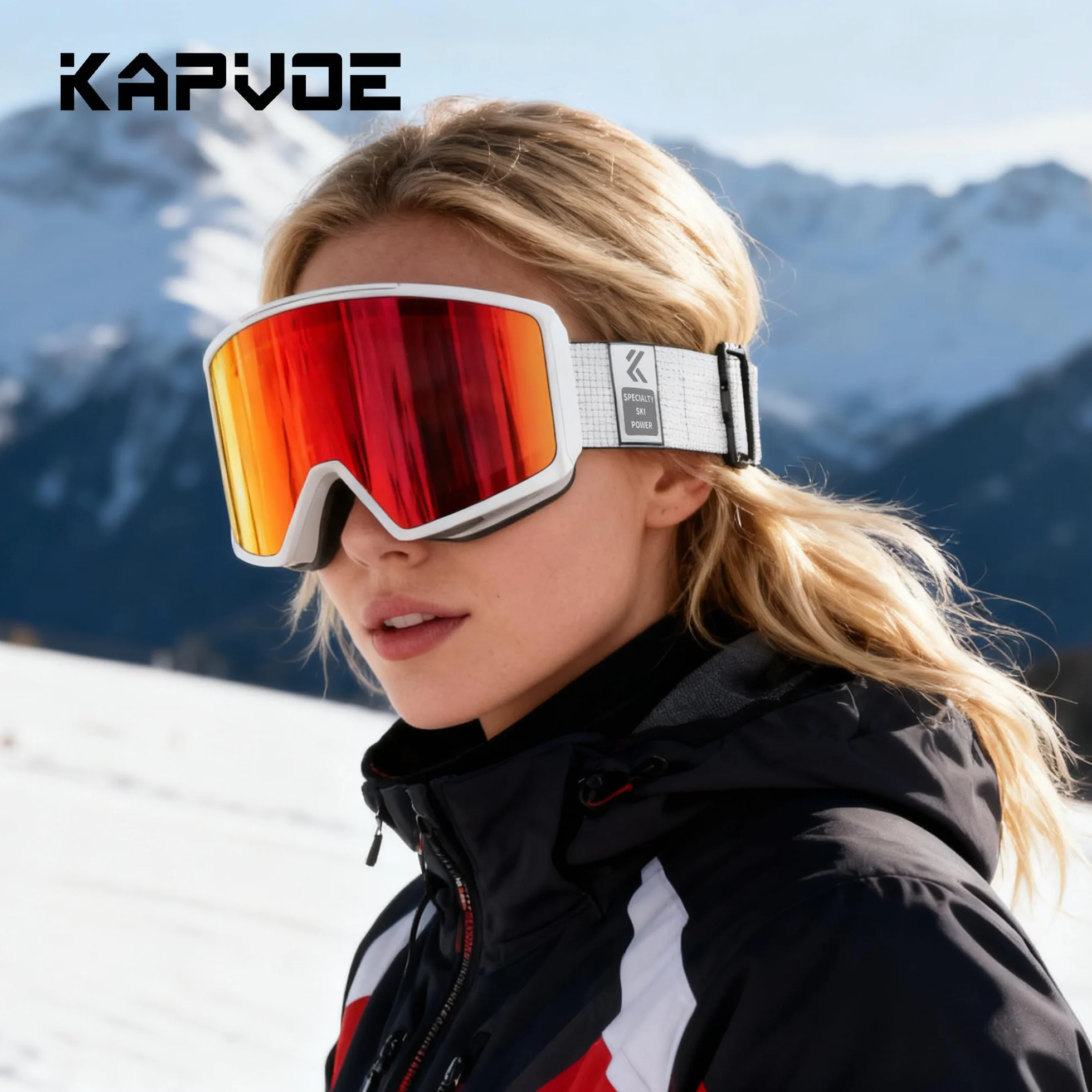 KAPVOE Gafas de Esquí Fotocromáticas con Lentes Magnéticas UV400 Antivaho