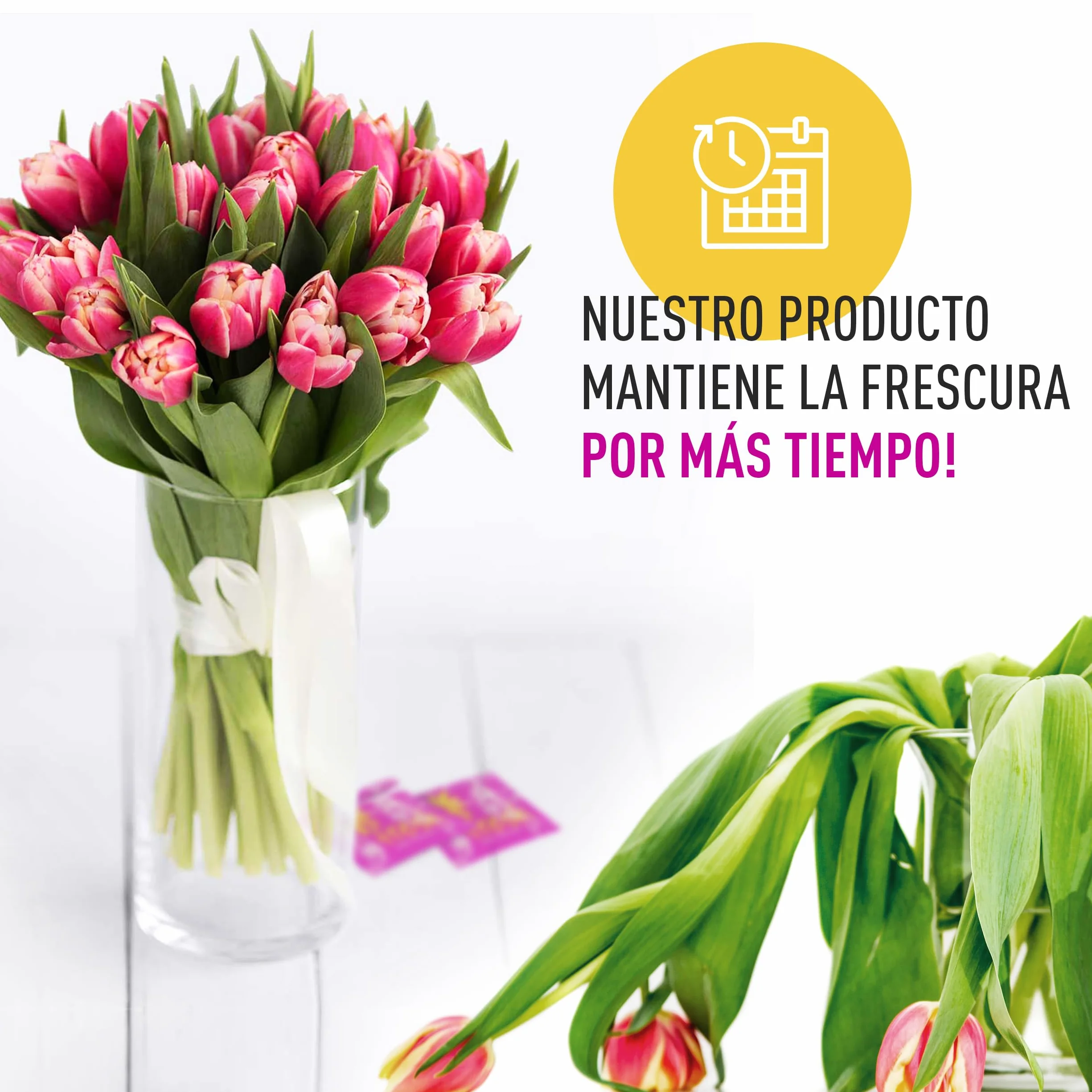 Pack de 15 Sobrecitos de Conservante Para Flor Cortada, Comida Para Flores Frescas Cortadas, 15 Paquetes de Conservante Total, 7.5L de Conservante Líquido