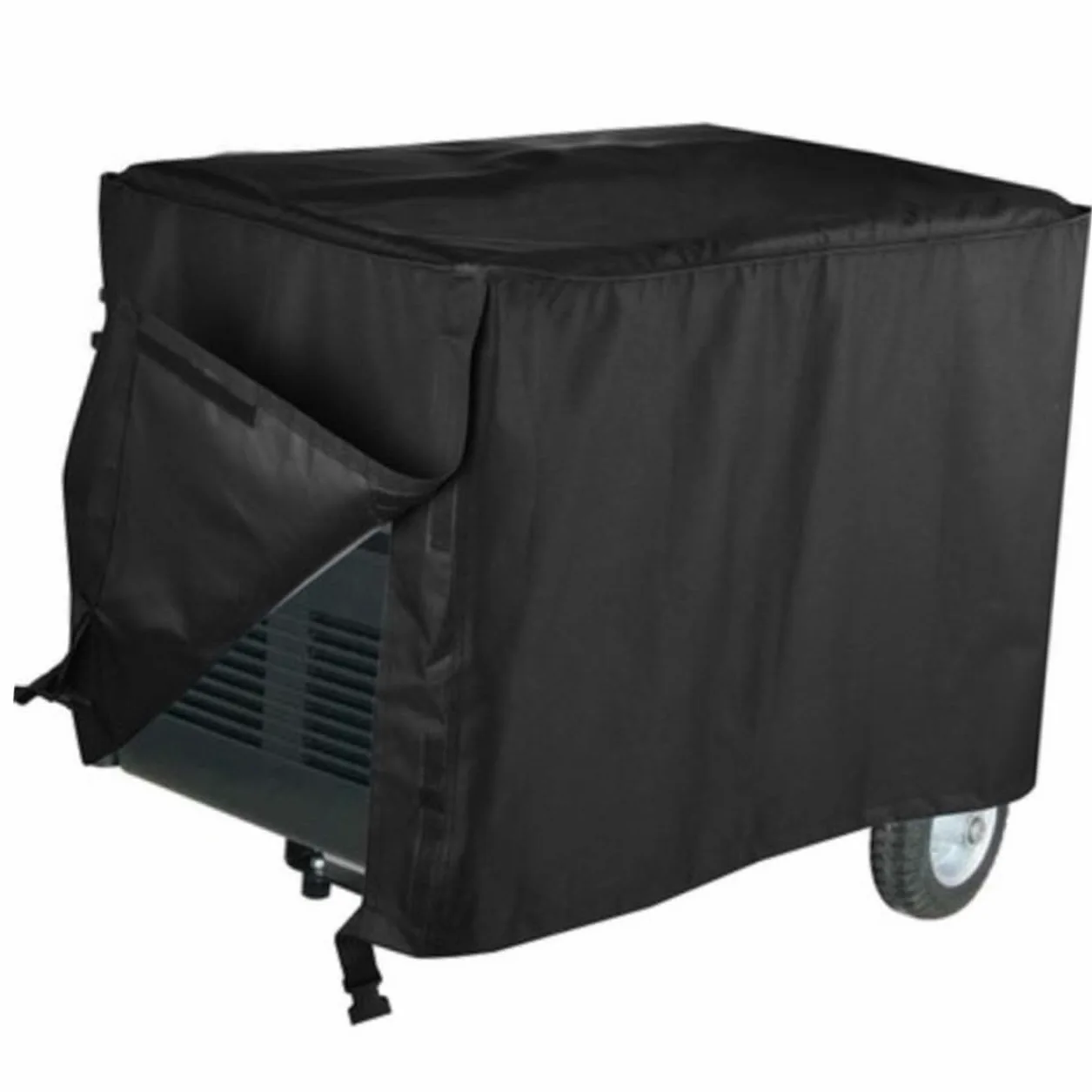 Abaodam Funda Protectora para Generador Exterior Rectangular de Poliéster y PVC Resistente Lluvia y Rayos UV para Jardín y Patio Color Negro