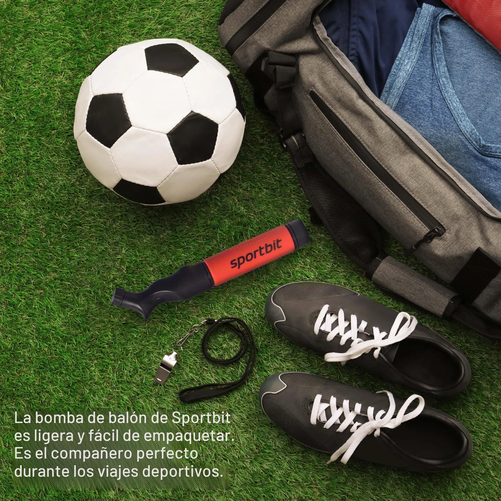Bomba para Balones SPORTBIT con 5 Agujas – Inflado Push & Pull