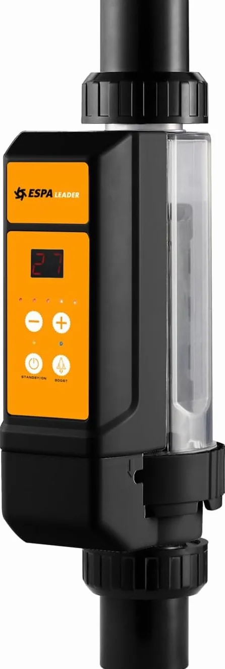 ESPA LEADER Clorador Salino para Piscinas 20G Dosificador de Cloro por Electrólisis Salina, hasta 85 m³, Producción de Cloro 20 g/h, Autolimpieza por Inversión de Polaridad, Función de Memoria