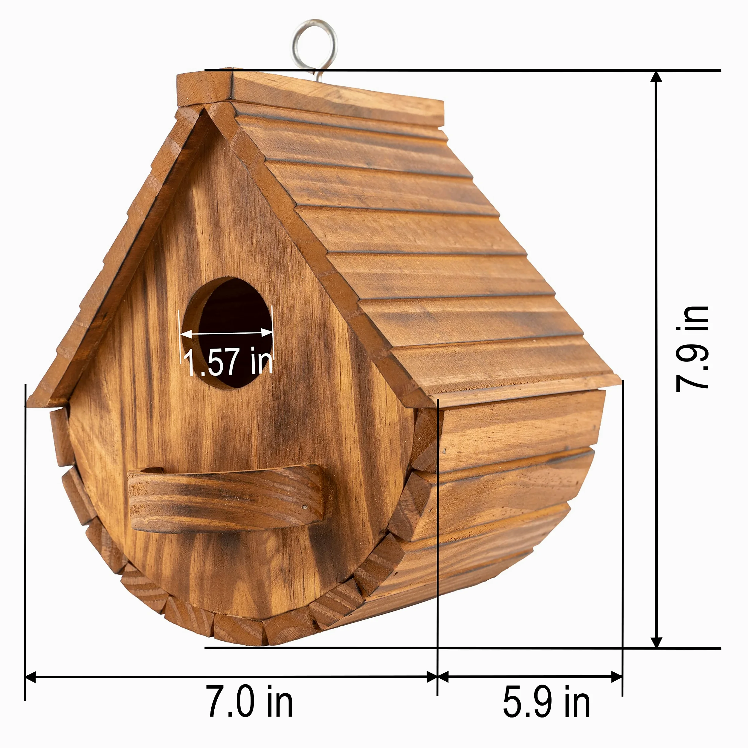 MIXUMON Casas de pájaros para exteriores, 3 agujeros para exteriores, para 3 familias de pájaros, pinzón de azulejo cardenales, casa de pájaros colgante para jardín (juego 1)