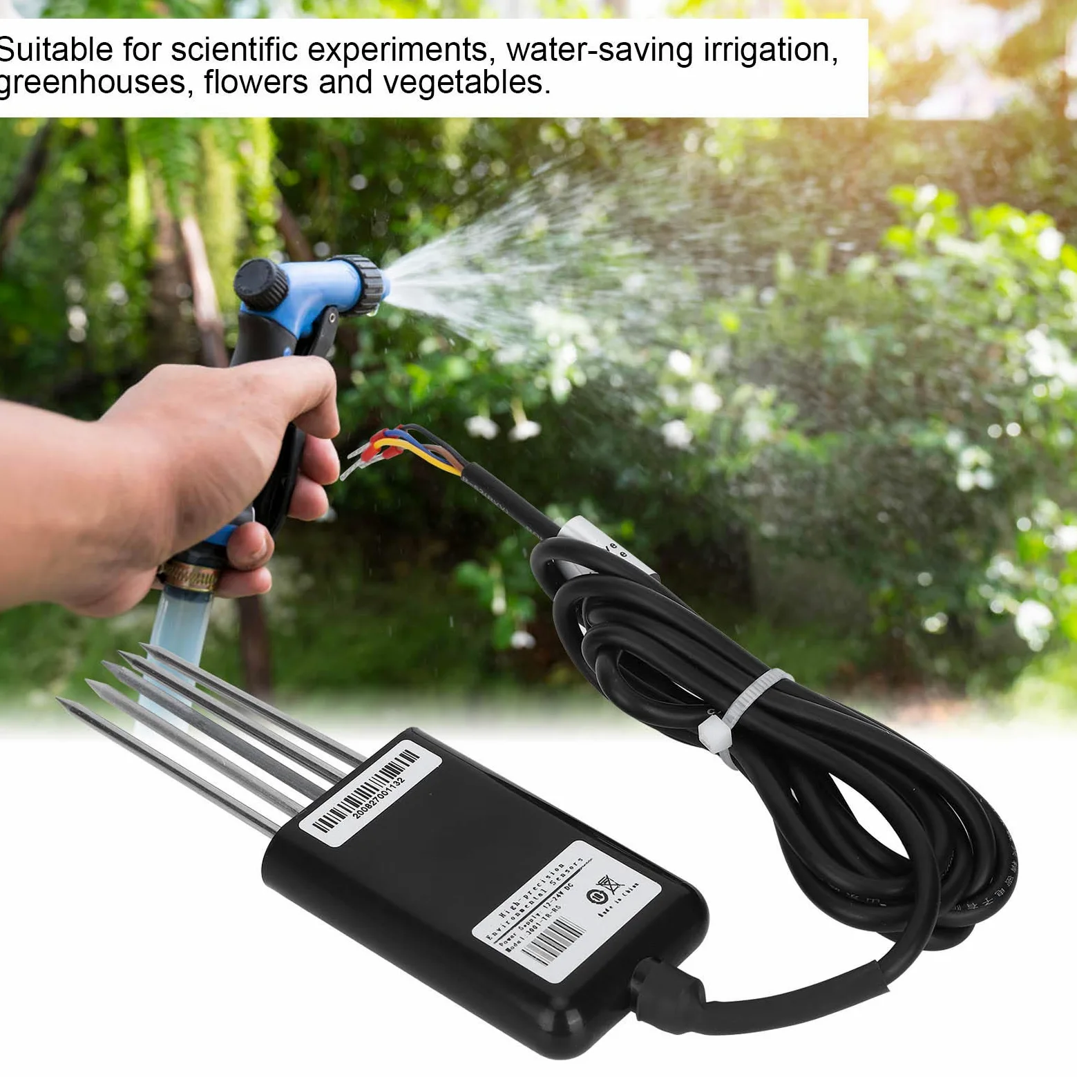 Probador de Sensor de EC de Suelo, RS485 5 Pines, Sensor de Temperatura y Humedad de pH NPK del Suelo, Sensor de EC de Temperatura y Humedad, Detector de conductividad, Sensor multiparámetro