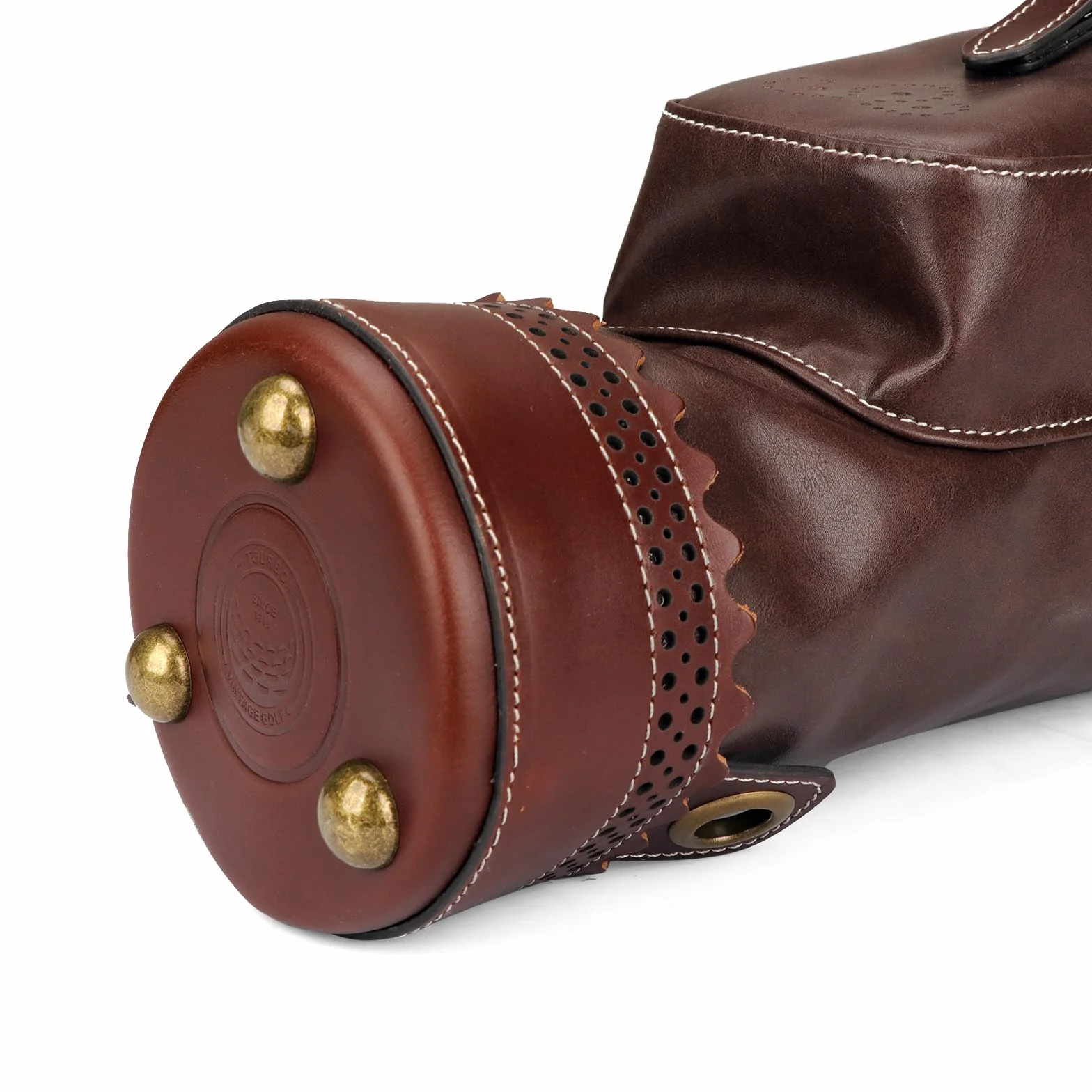 TOURBON Bolsa de transporte vintage para golf con bolsillo para pelotas