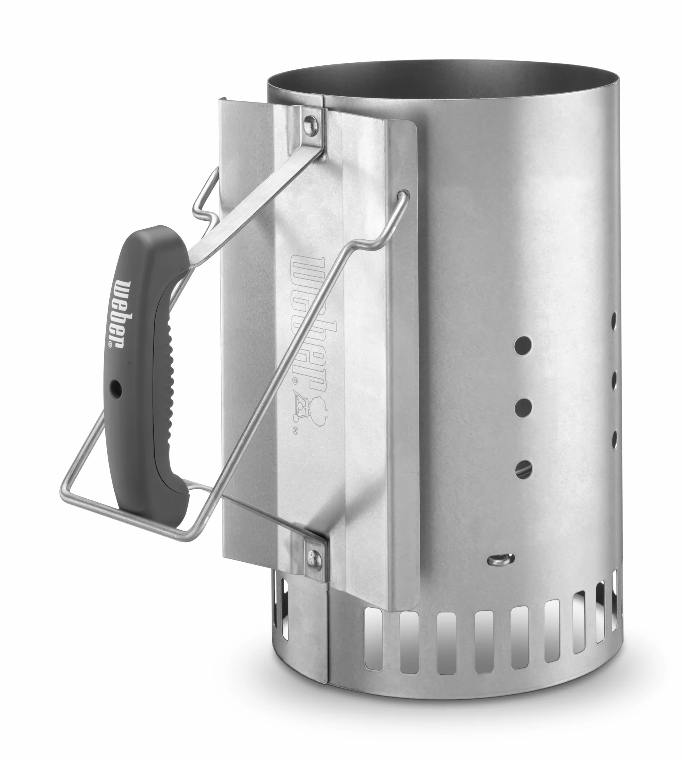 Weber 17631 - Set Chimenea 2 kg de Briquetas + 6 Pastillas de Encendido Blancas, Acero Inoxidable