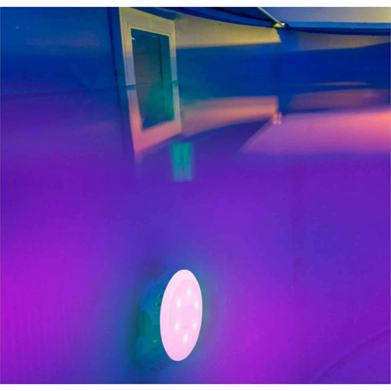 Acan Tradineur - Lámpara led para Piscina, Luces Multicolor, Resistente al Agua Incluye adaptadores para válvulas. 10 x 16,5 x 16,5 cm
