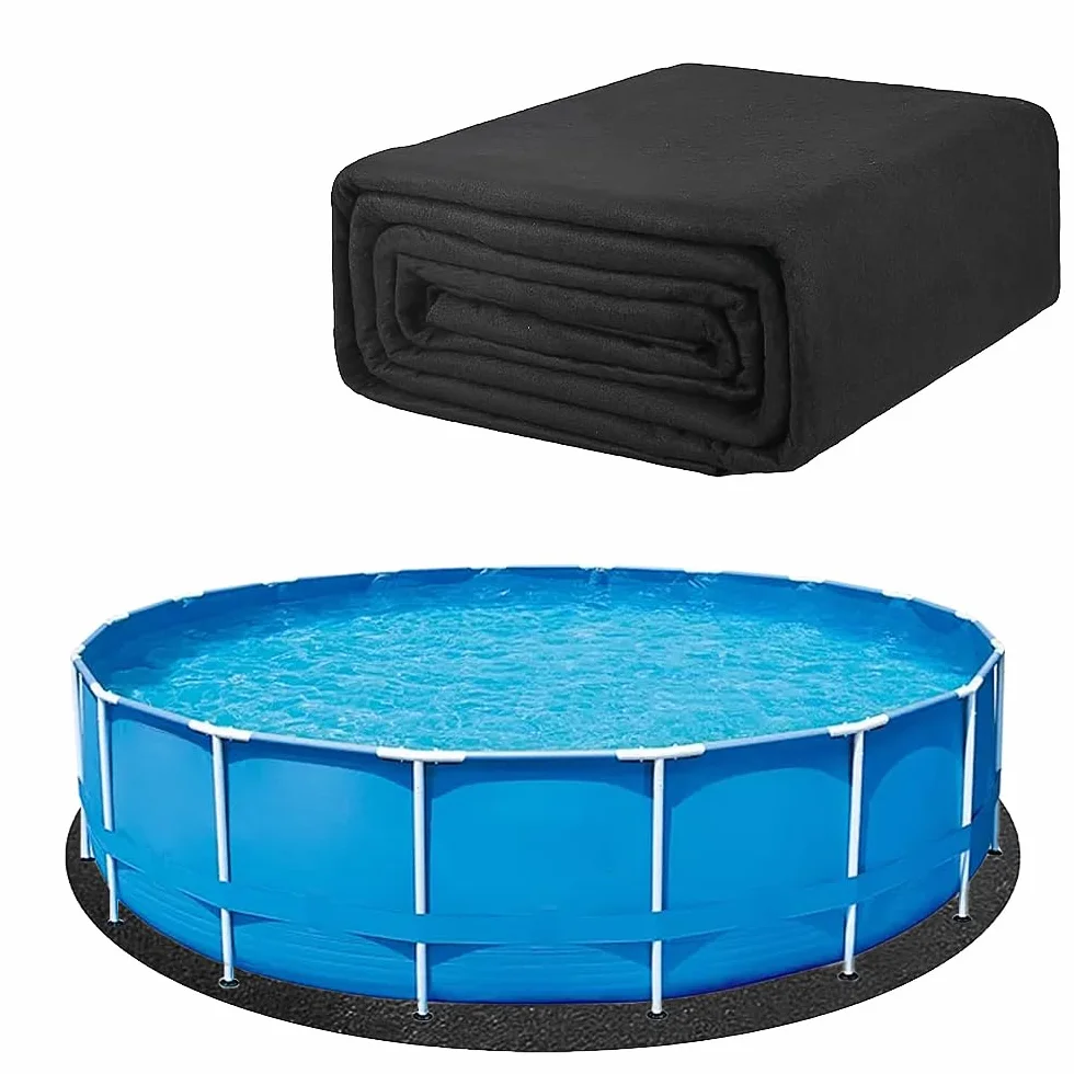 Tapiz Suelo Piscina, 305 cm Base de Piscina Redonda, Alfombra PIS-CINA Suelo, Antideslizante, Lona De Suelo para Pool, Protección para spas Exteriores e hinchables