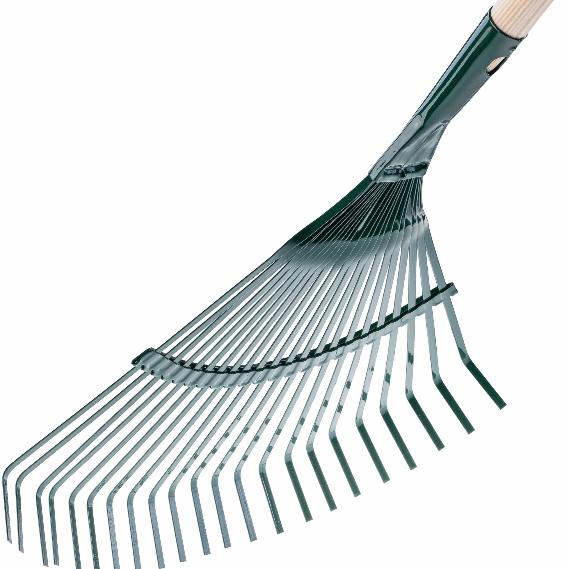 KADAX Rastrillo para Hojas, rastrillo Ajustable con Mango para jardín, césped, cómodo rastrillo de jardín, Compartimentos para Hojas, Escoba para Hojas, (Cinta)