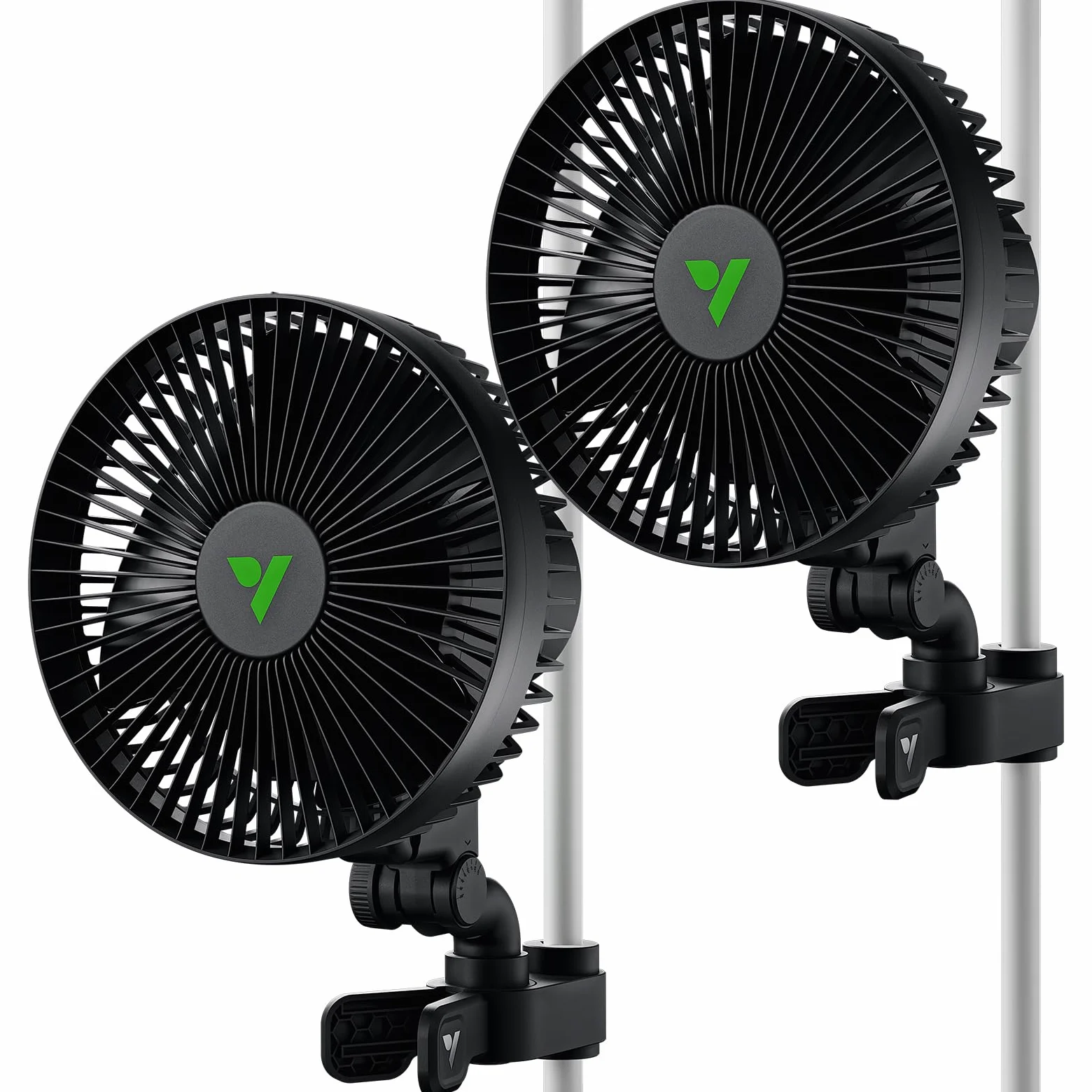VIVOSUN AeroWave A6 Ventilador con Clip 150 mm, Oscilación Automática, Silencioso y Potente, Clip Estable Antideslizante, Ventilador de Circulación para Grow Tent e Hidroponía, Pack de 2