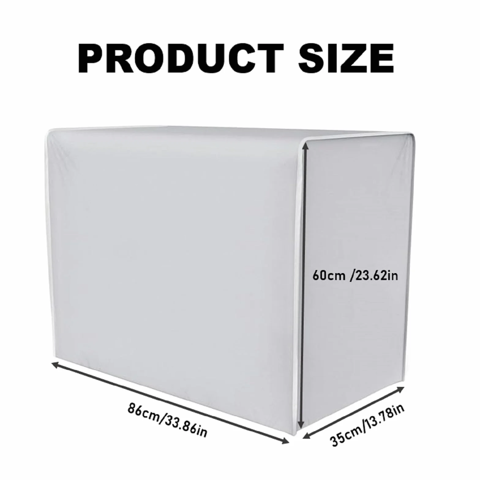Funda Aire Acondicionado Exterior Impermeable, 86x35x60 cm | Universal Funda Protectora para Máquinas de Exterior de Aire Acondicionado, Tapar Máquina Antipolvo Nieve Protector Solar
