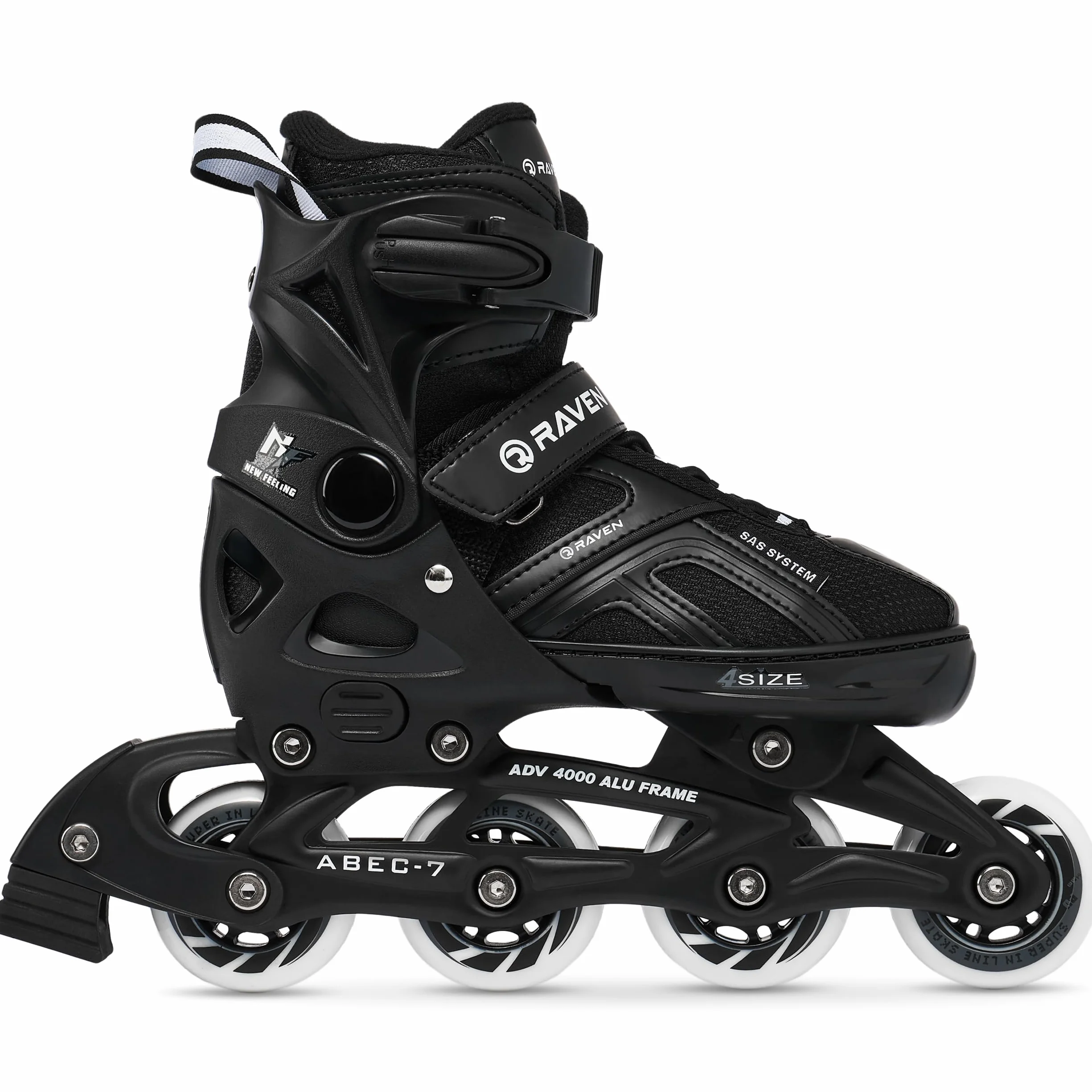 Pattini Inline Raven Pulse Regula 2in1 PRO Black Lame Hockey Ghiaccio