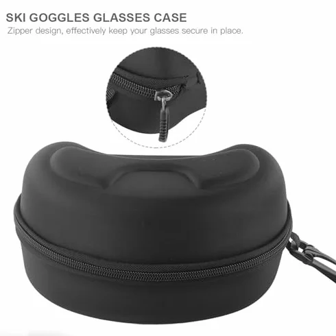 RiToEasysports Caja para Gafas de esquí, Estuche Rígido con Cremallera