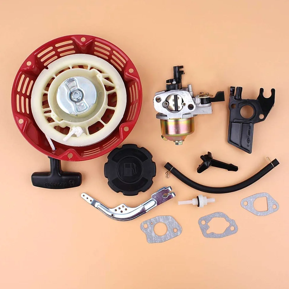 Tiempo Beixi Cap gobernador del arrancador de Retroceso del Tanque de Combustible del carburador Kit de Brazo for Honda GX160 GX200 168F Motor de Gasolina generador 16100-ZH8-W61