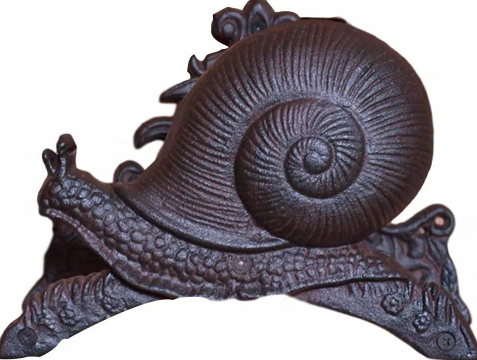 Soporte retro de hierro fundido para manguera de jardín, marco de manguera de jardín, estante de almacenamiento de pared, soporte de manguera de metal para almacenamiento de mangueras de