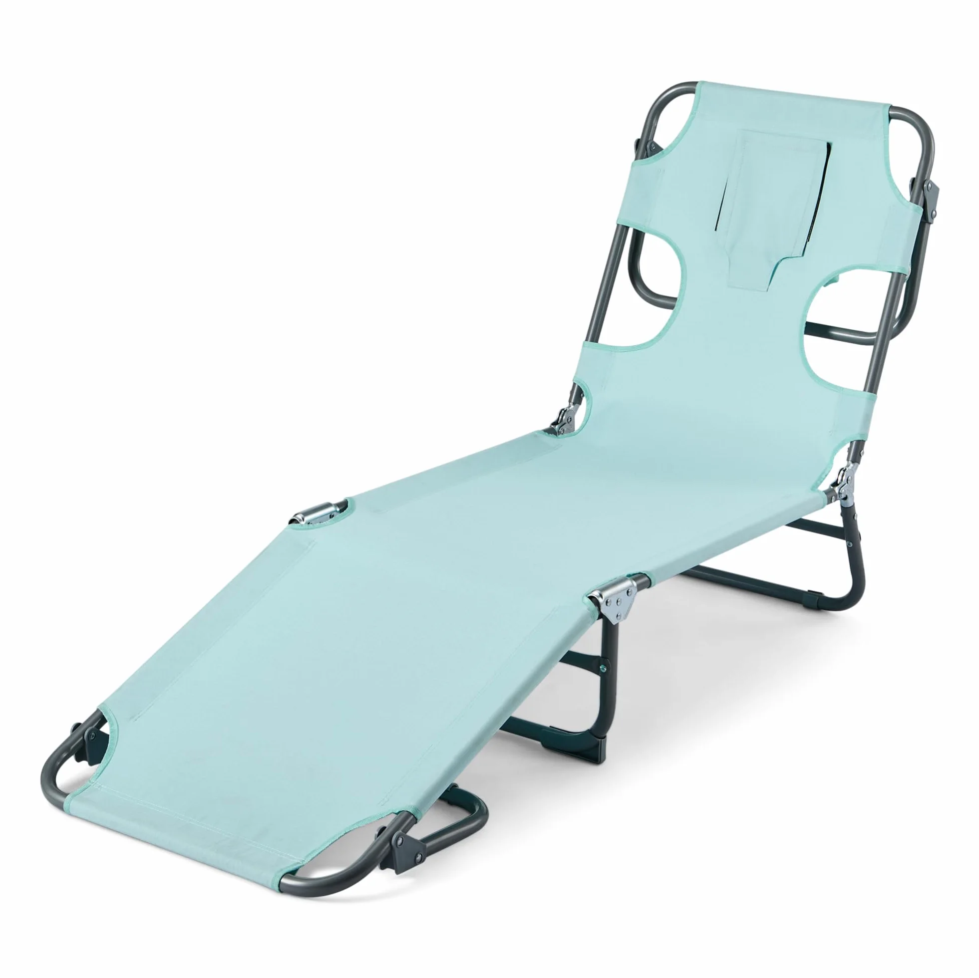 Amazon Basics Sillón para Exteriores, Azul, Paquete de 1