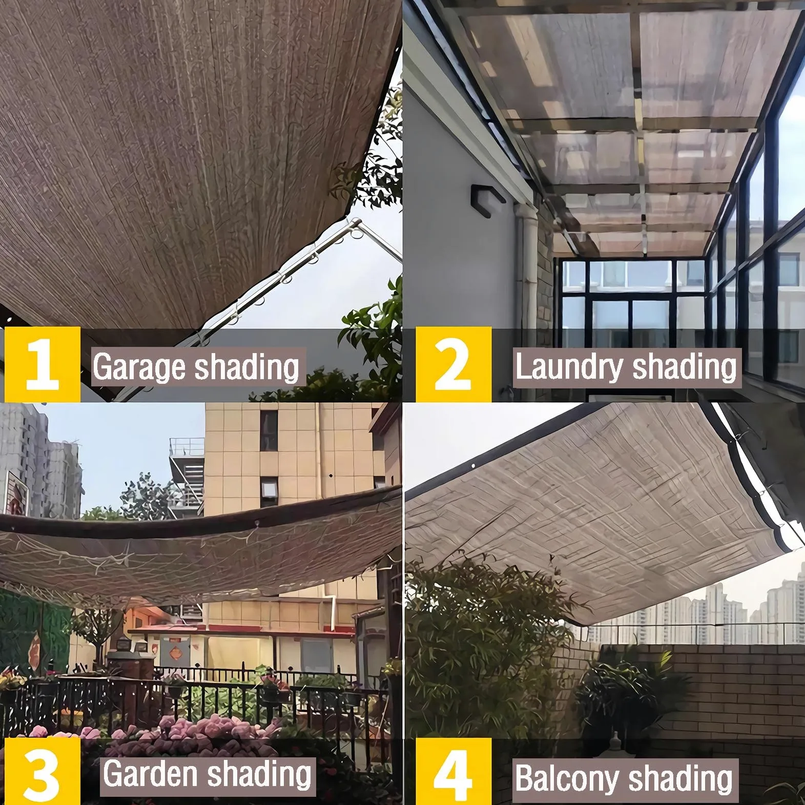 Red de Sombra al Aire Libre,6x8m Toldo Parasol con Ojales, Tasa de sombreado 90-95%,Transpirable,Resistente al Desgarro,para Patio,Jardín,Techo Balcón Invernadero,Camping