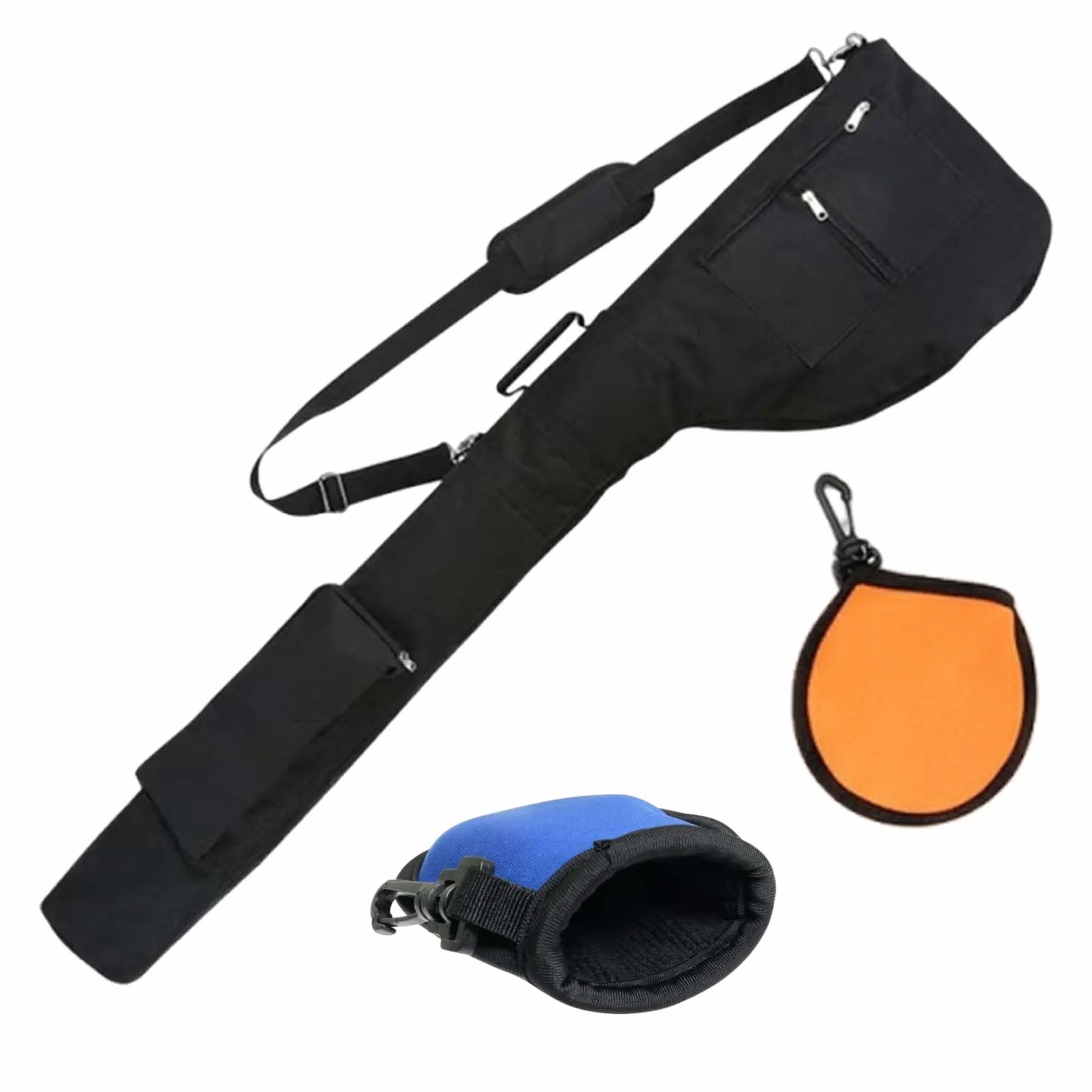 Mini Golfbag Black Bolsa de Viaje Plegable Impermeable para 8-10 Palos de Golf