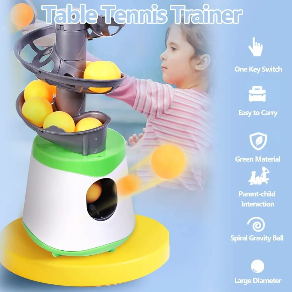 Máquina de Tenis de Mesa Automática Lanzador de Pelotas para Entrenamiento Deportivo