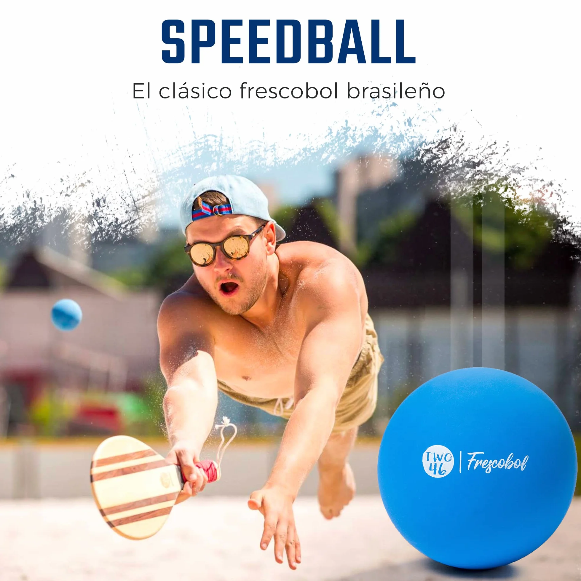 Bola de Velocidad de Frescobol Tenis de Playa Paddle de Playa Juego de Raquetas de Playa para mítines Medio-rápidos