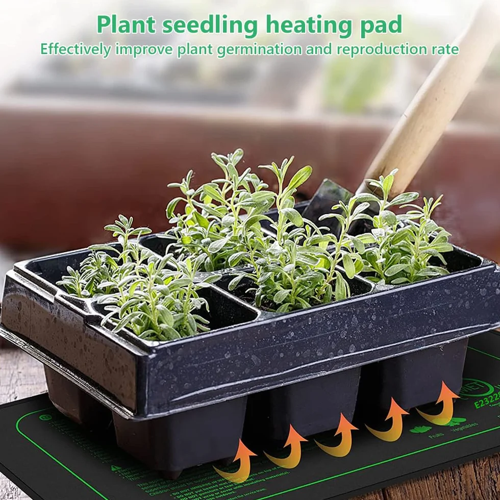 Esterilla Calefactora para Plantas, 21W Alfombrilla Térmica para Plántulas, Manta Termica Plantas de Invernadero, para la Germinación y la Regulación de la Temperatura,Invernadero(25 X 52.5cm)