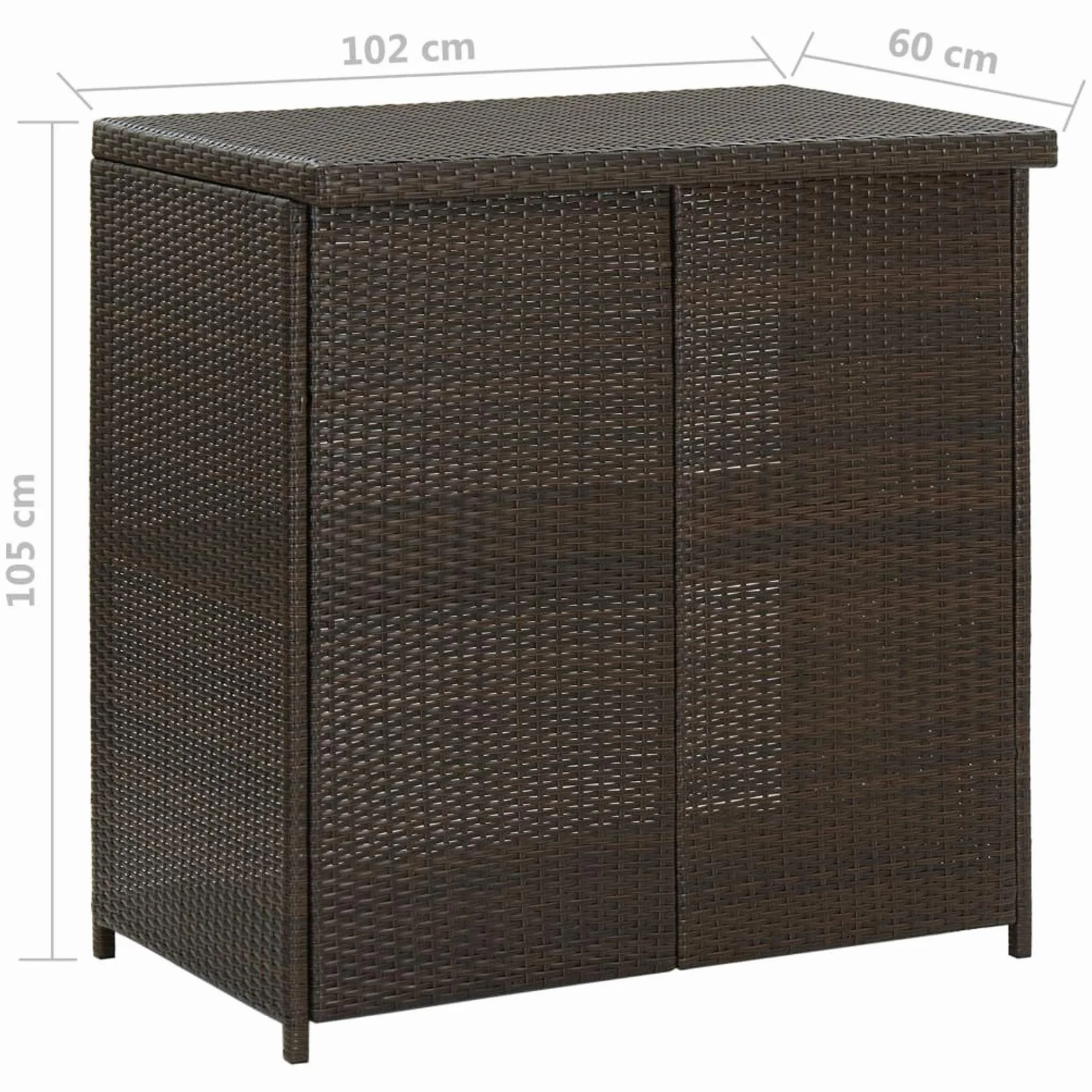 Tidyard Set Mesa y sillas de Bar jardín 3 Piezas Muebles de Jardin Exterior Conjuntos ratán sintético marrón