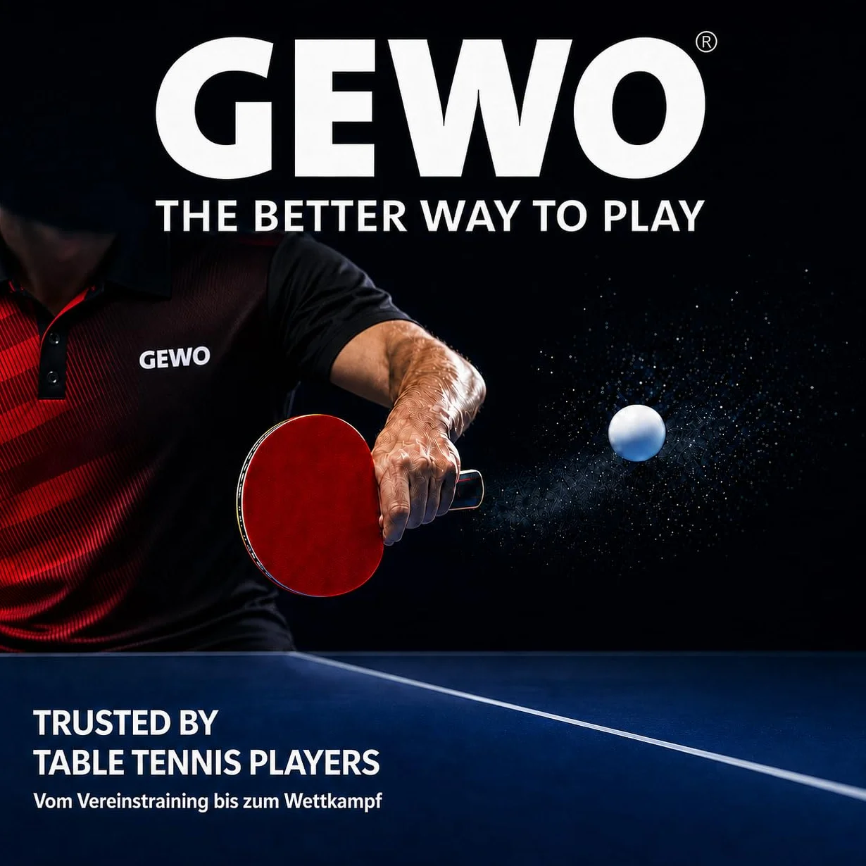 GEWO CS Professional Table Tennis Net 183 cm Solid Metal Set