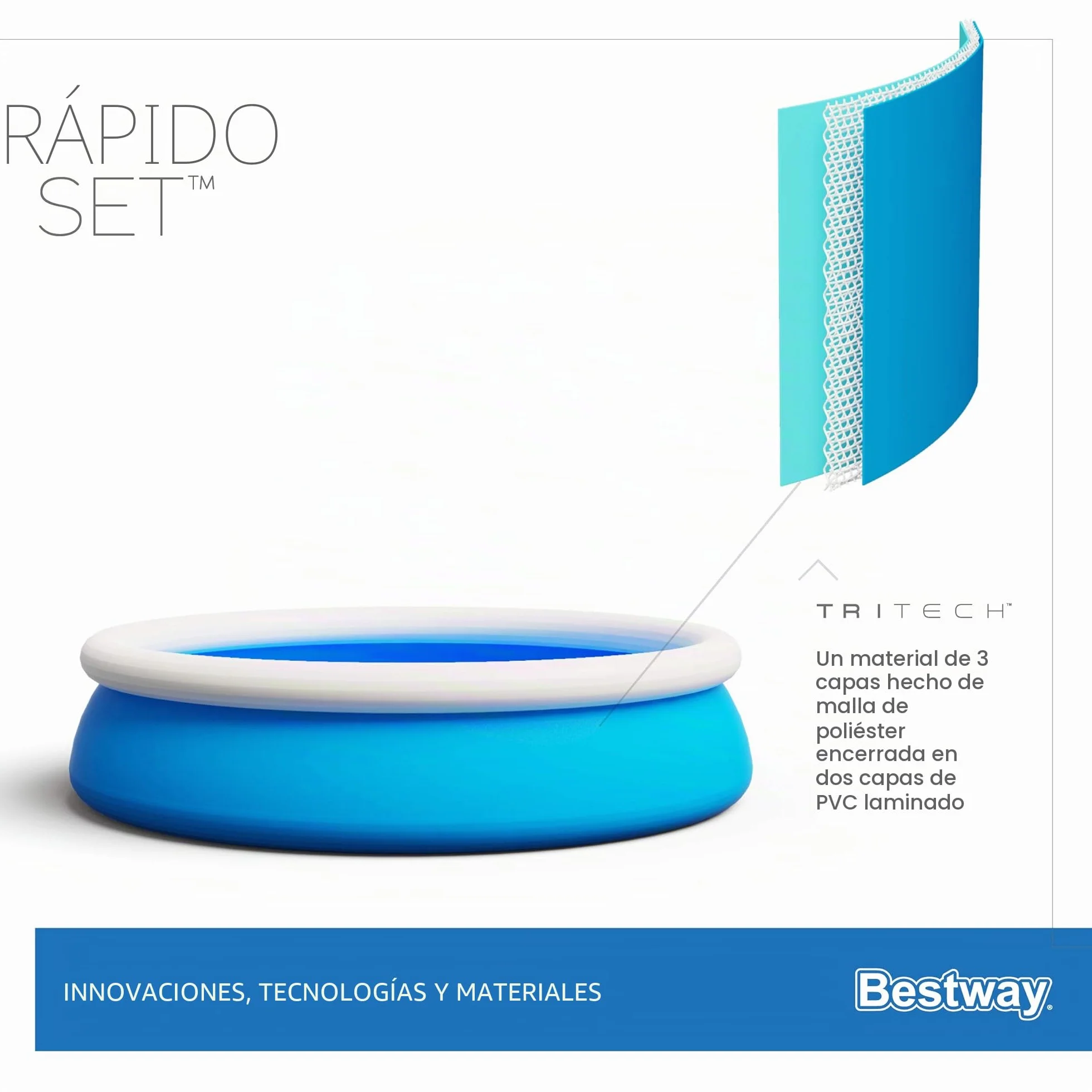 Bestway Piscina automontable 183x51, Azul, BW57392