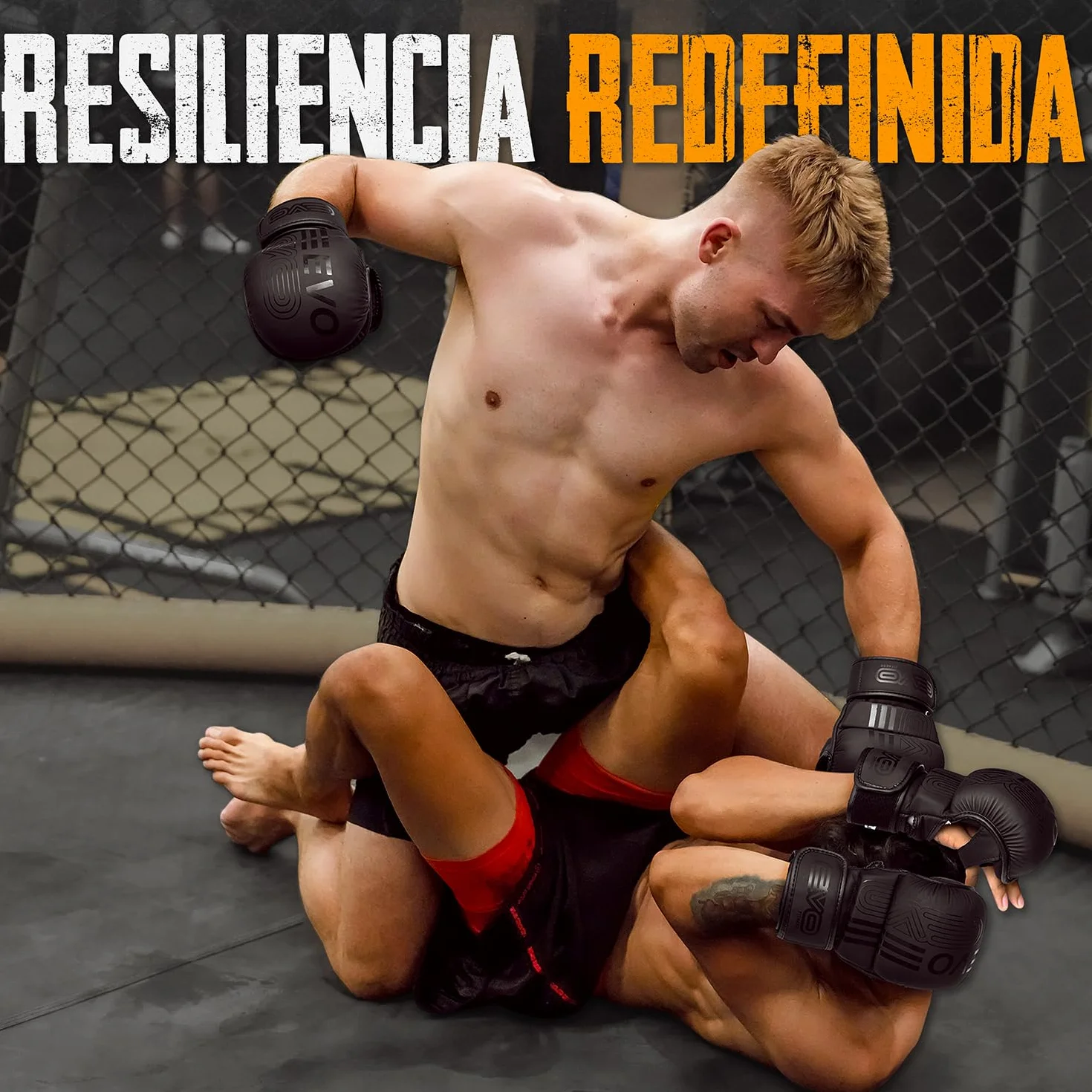 EVO Fitness Guantes MMA Cuero Sparring Karate Grappling Muay Thai Entrenamiento Artes Marciales Lucha Boxeo