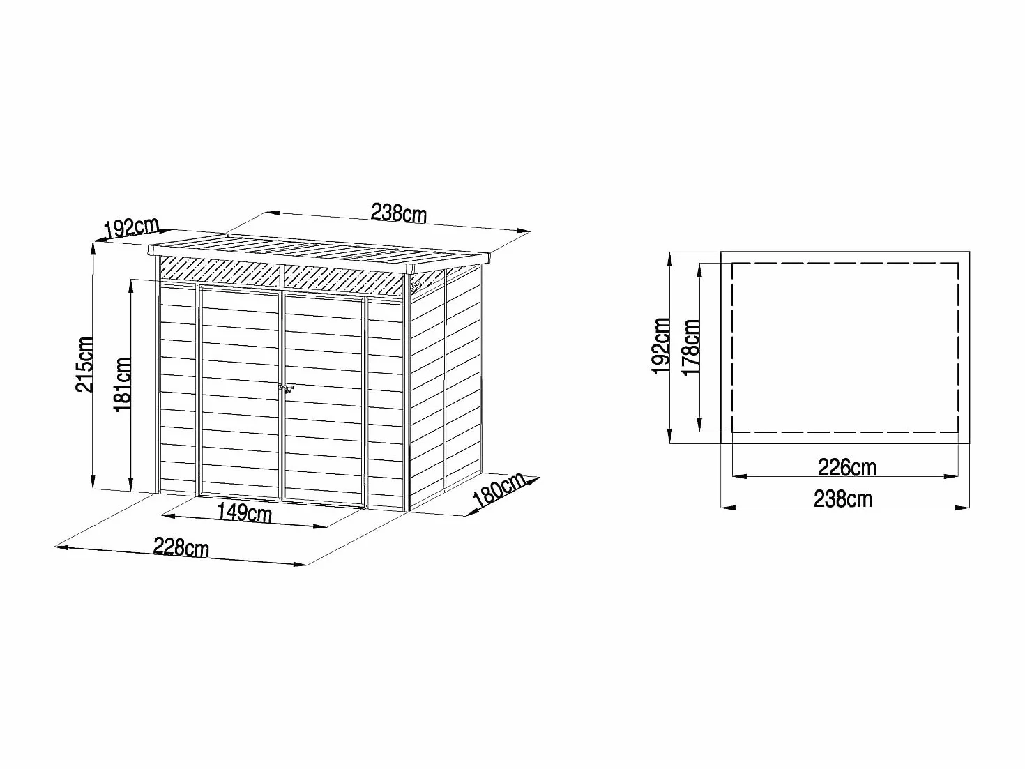 Venta-Unica - Caseta de jardÌn de Resina Gris Antracita 4 m≤ con Suelo - MINARO