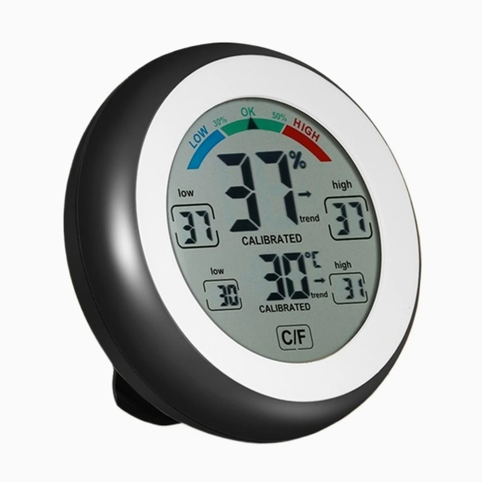 Termohigrómetro con Pantalla táctil LCD, termómetro Digital, higrómetro para Interiores de Coche, Sensor de Temperatura inalámbrico, estación meteorológica para Mantener la Salud