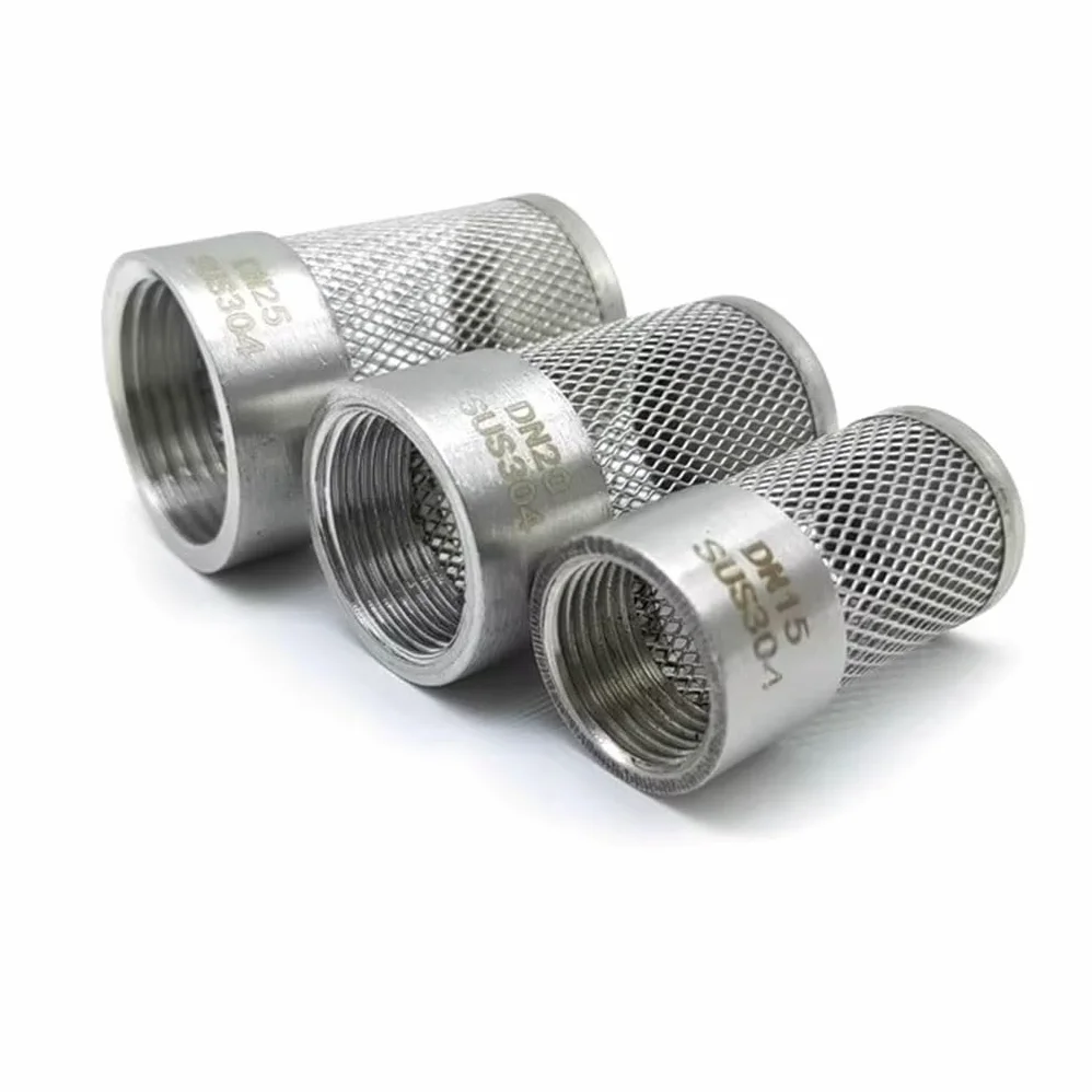 Filtro de manguera de agua de acero inoxidable-pantalla de malla en línea, rosca hembra de 1/2" a 4" for riego de jardines, acuarios, 1 unidad
