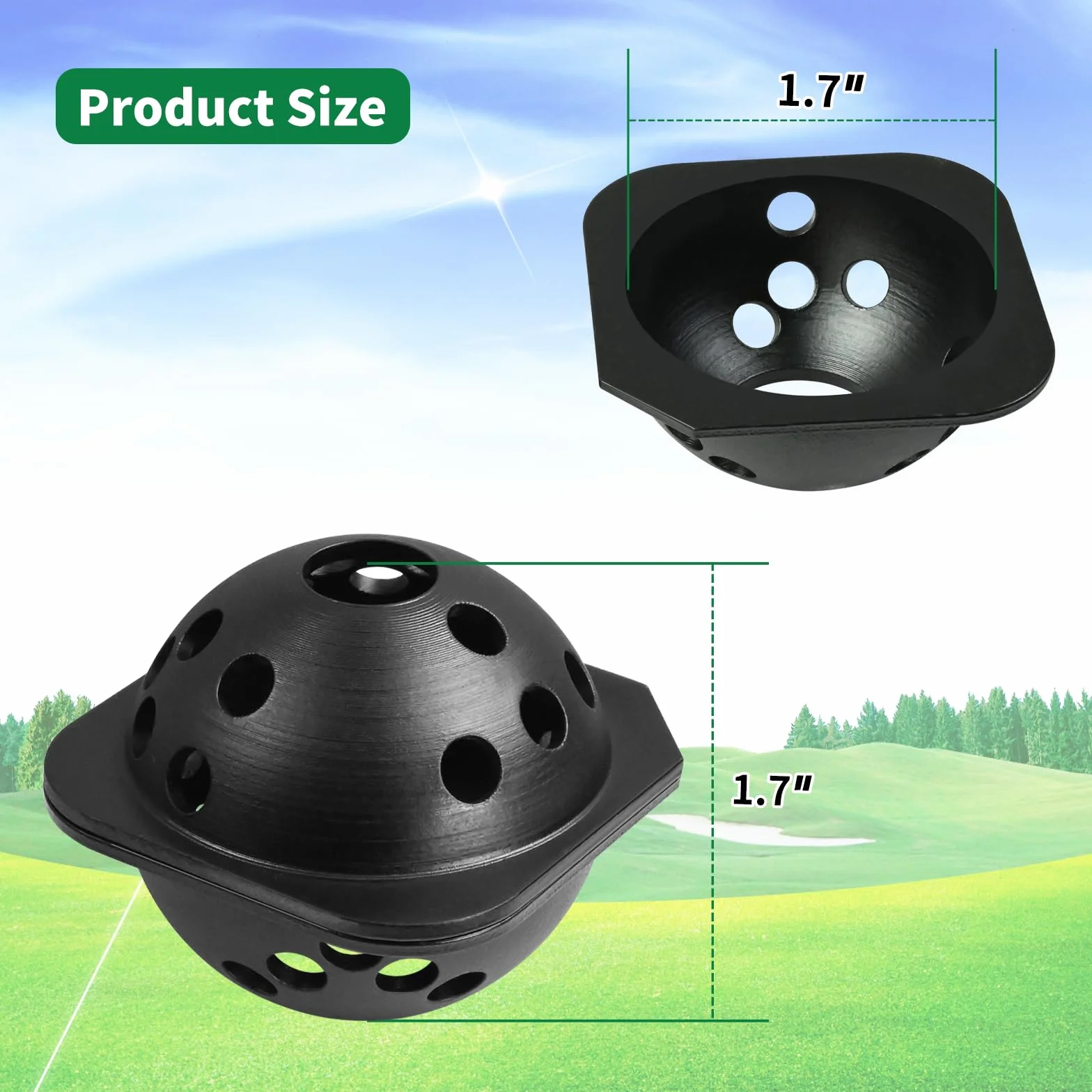 Plantilla de marcado de pelotas de golf para Rapsodo RPT MLM2PRO Launch Monitor Negro
