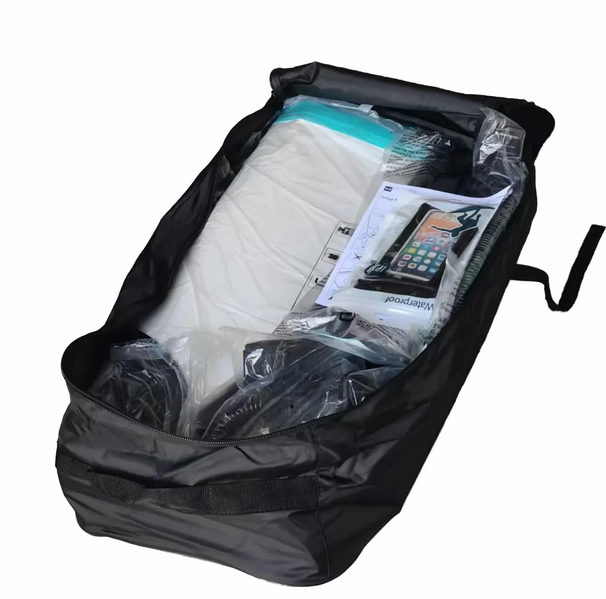 Mochila inflable impermeable para tabla de paddle SUP 35 x 14 x 11 pulgadas con correas acolchadas
