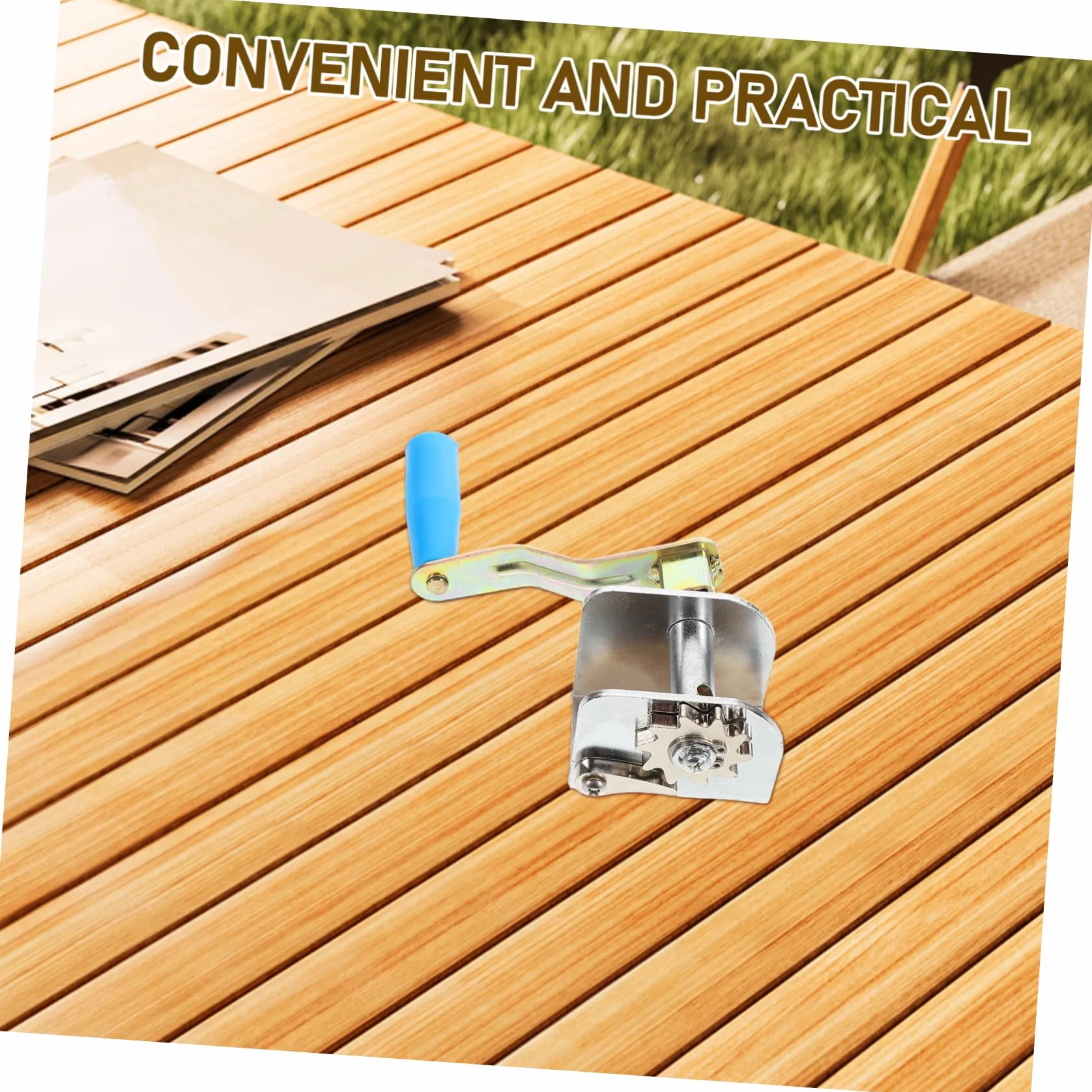 Tensor Manual para Red de Voleibol y Bádminton, Acero Resistente Ajustable