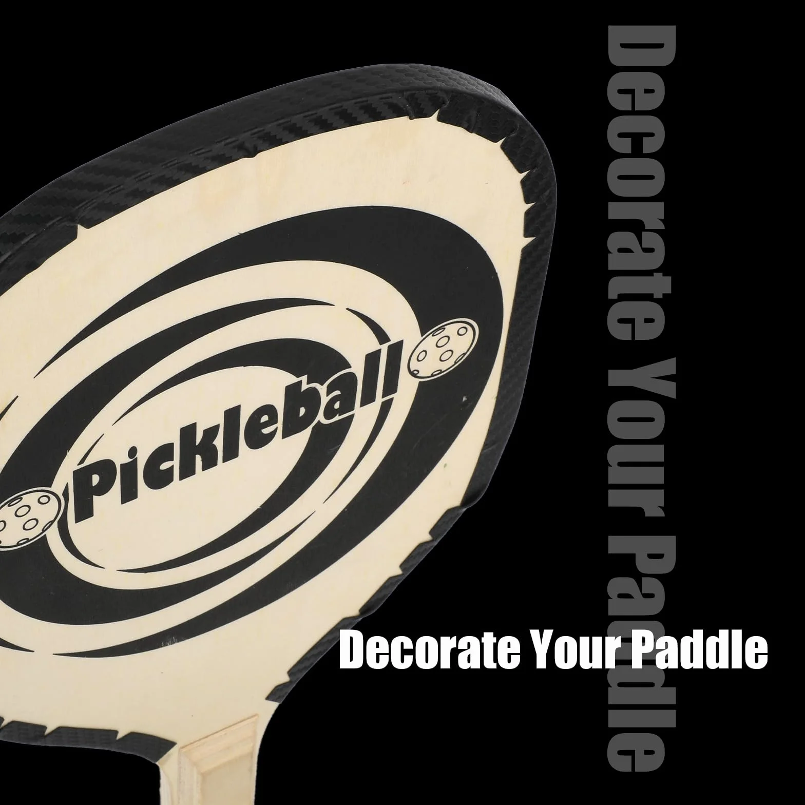 Cinta para Bordes de Pickleball 26/23/20mm Protectora para Paletas (Negro)