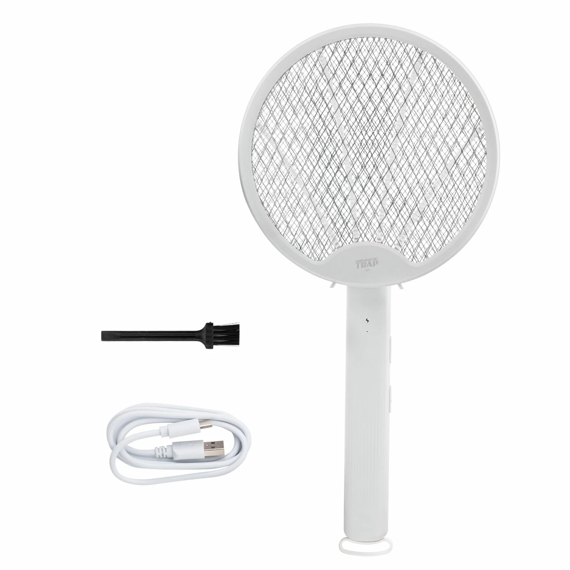 JATA HOGAR MOST3555 - Raqueta Eléctrica Antimosquitos Recargable USB 2 en 1, Mata Moscas y Mosquitos UV, Modo Fijo y Manual, 30 m², Interior y Exterior