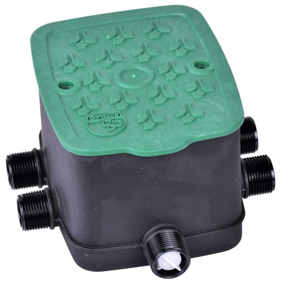 Antelco Ezyvalve - Pozo con 4 electroválvulas de 24 V para riego automático, Negro y Verde