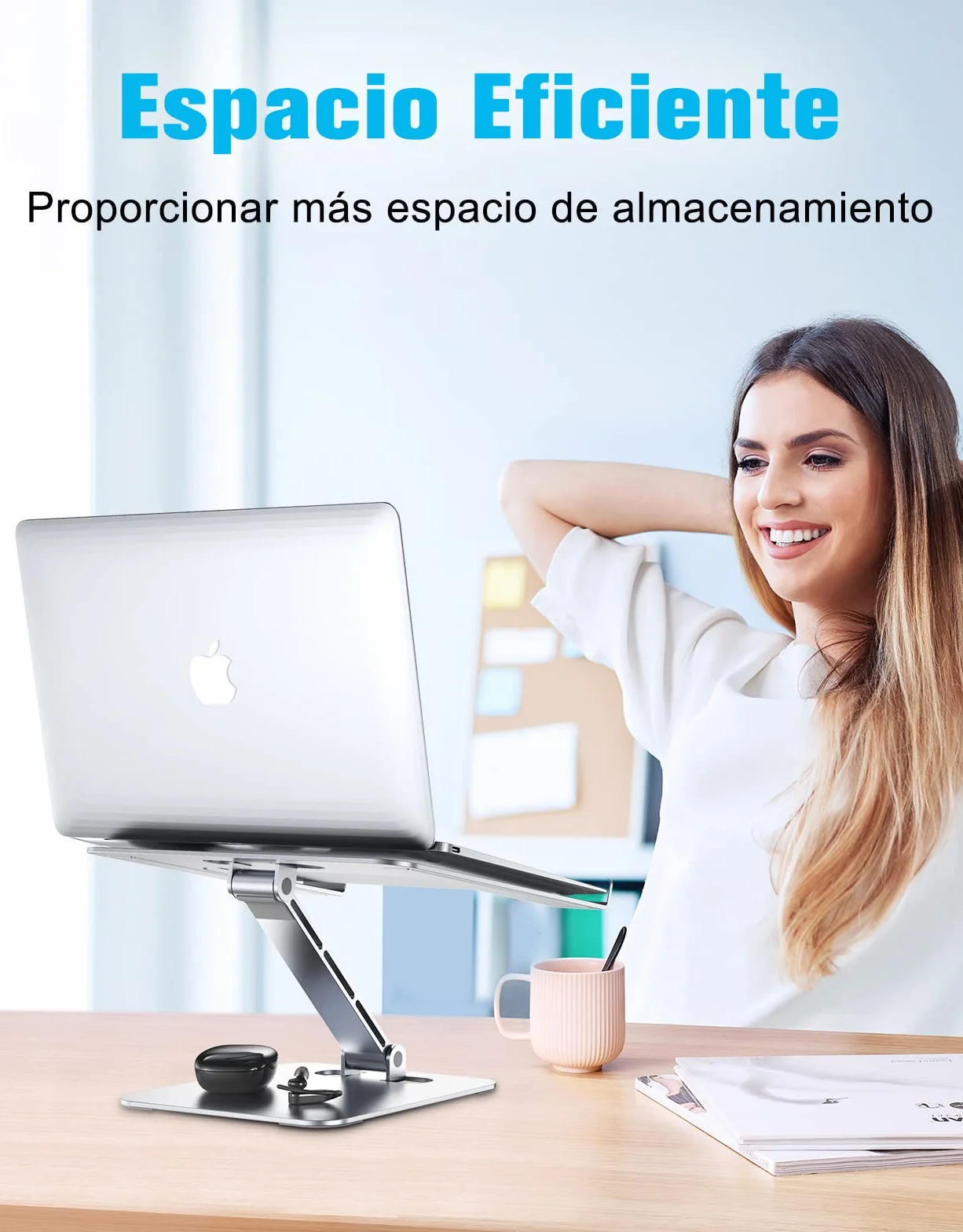 Babacom Soporte Portátil Plegable para Laptop con Altura Ajustable, Aleación de Aluminio Ventilado Compatible con MacBook PC 10-16"