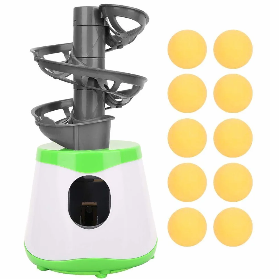 Drfeify Lanzador automático de Pelota de Pong, Entrenador de Tenis de Mesa ABS Duradero portátil