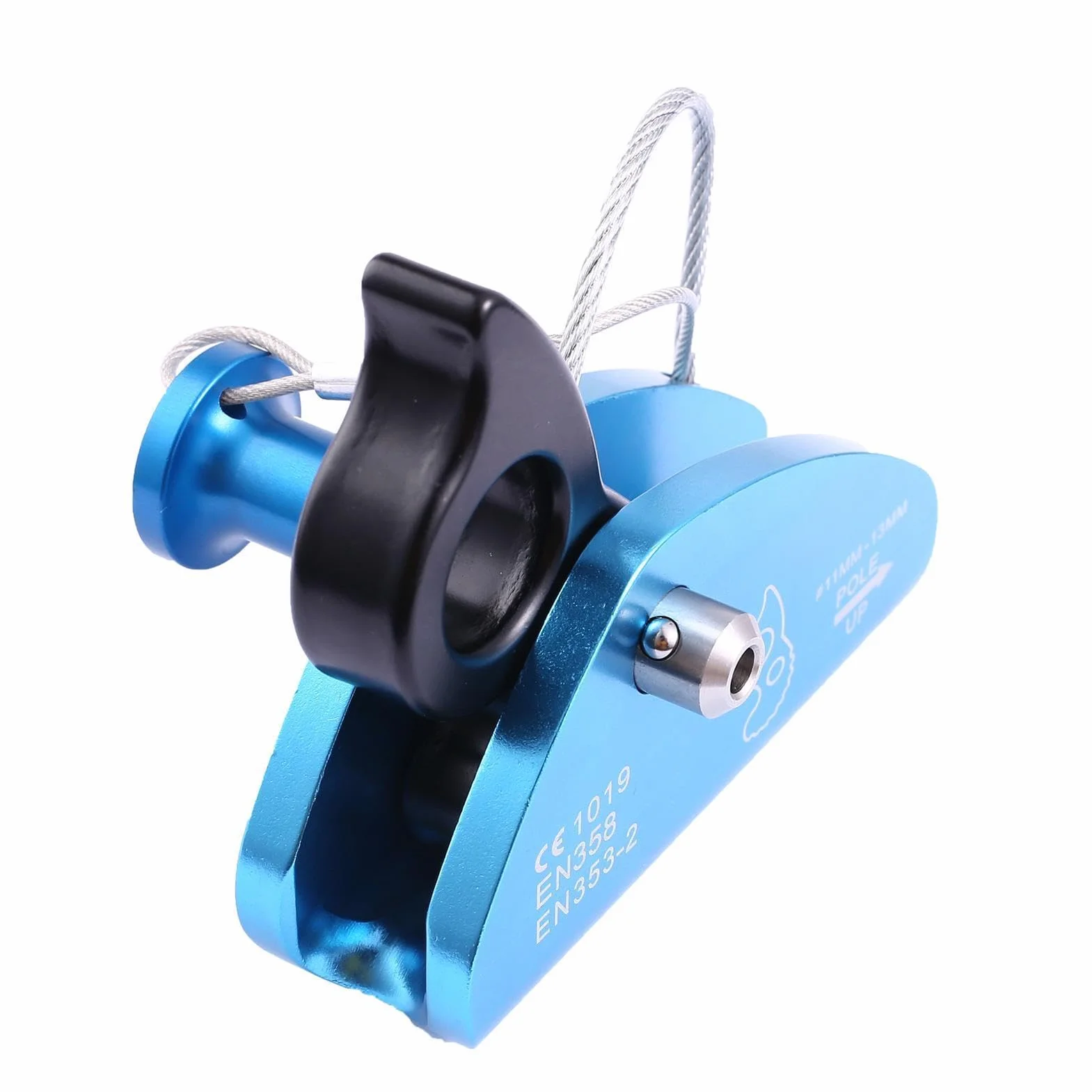 Dispositivo de Agarre de Cuerda Ultraligero 11-13mm para Rappel, Seguridad Autoblocante