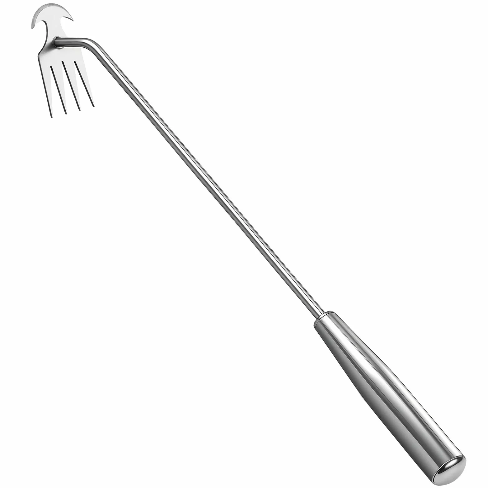 Hand Weeder Tool, Stainless Steel Handle Manual Weeder Tool, Pull Up Weeder Tool, Weed Discharge Tool, 4-Tooth Weeder Tool, Weeder Tool for Gardening 16inch